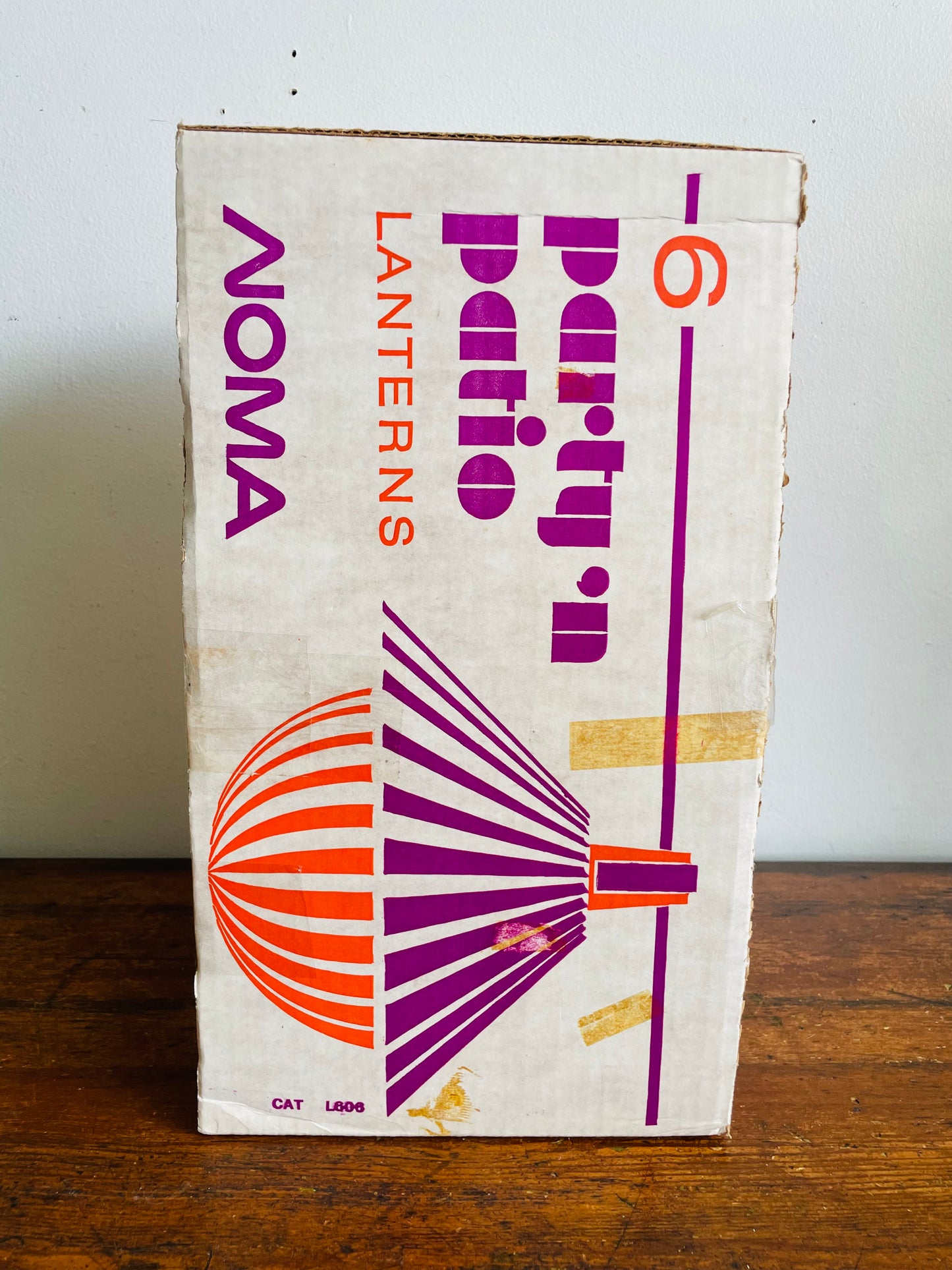 Vintage New Old Stock Noma Party 'n Patio Lanterns in Box - 6 Mix & Match Colours - Indoor & Outdoor Use - Includes Bulbs & 15 Feet Electric Cord - Made in Canada