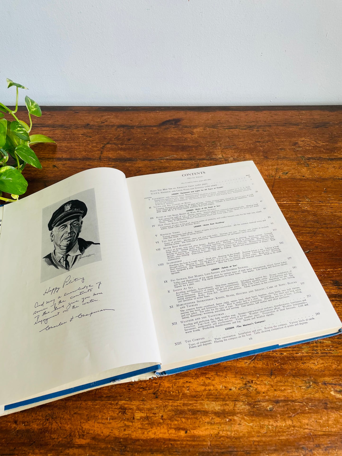 Vintage Piloting Seamanship and Small Boat Handling Clothbound Hardcover by Charles F. Chapman - Oversized Coffee Table Book - 1961-62 Edition