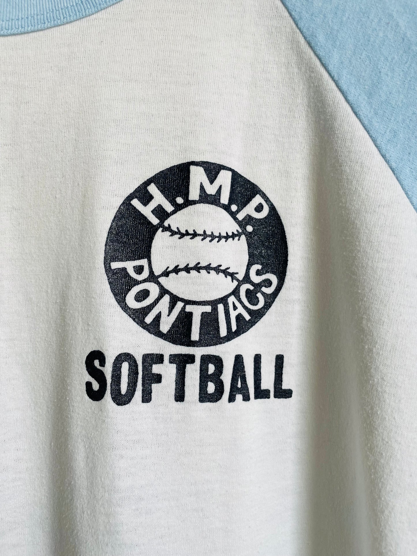 Hamilton H.M.P. Pontiacs Softball 3/4 Sleeve Shirt - Baseball Jersey Player # 11 - Ted Fletcher Sportswear Made in Canada