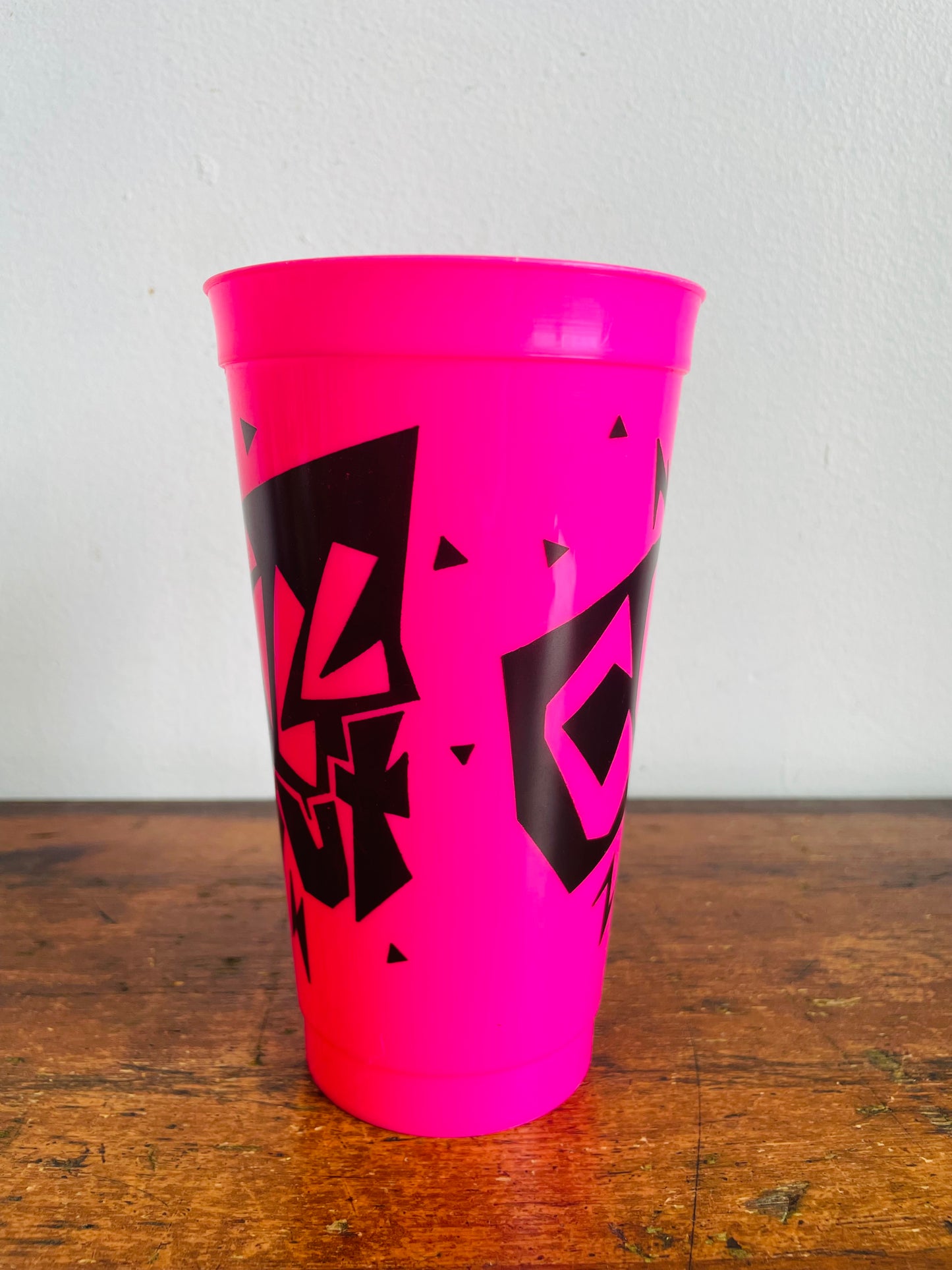 Vintage 1990s Frozen Coke Collectibles CHILL OUT Hot Pink Plastic Drink Tumbler Cup - Made in Canada