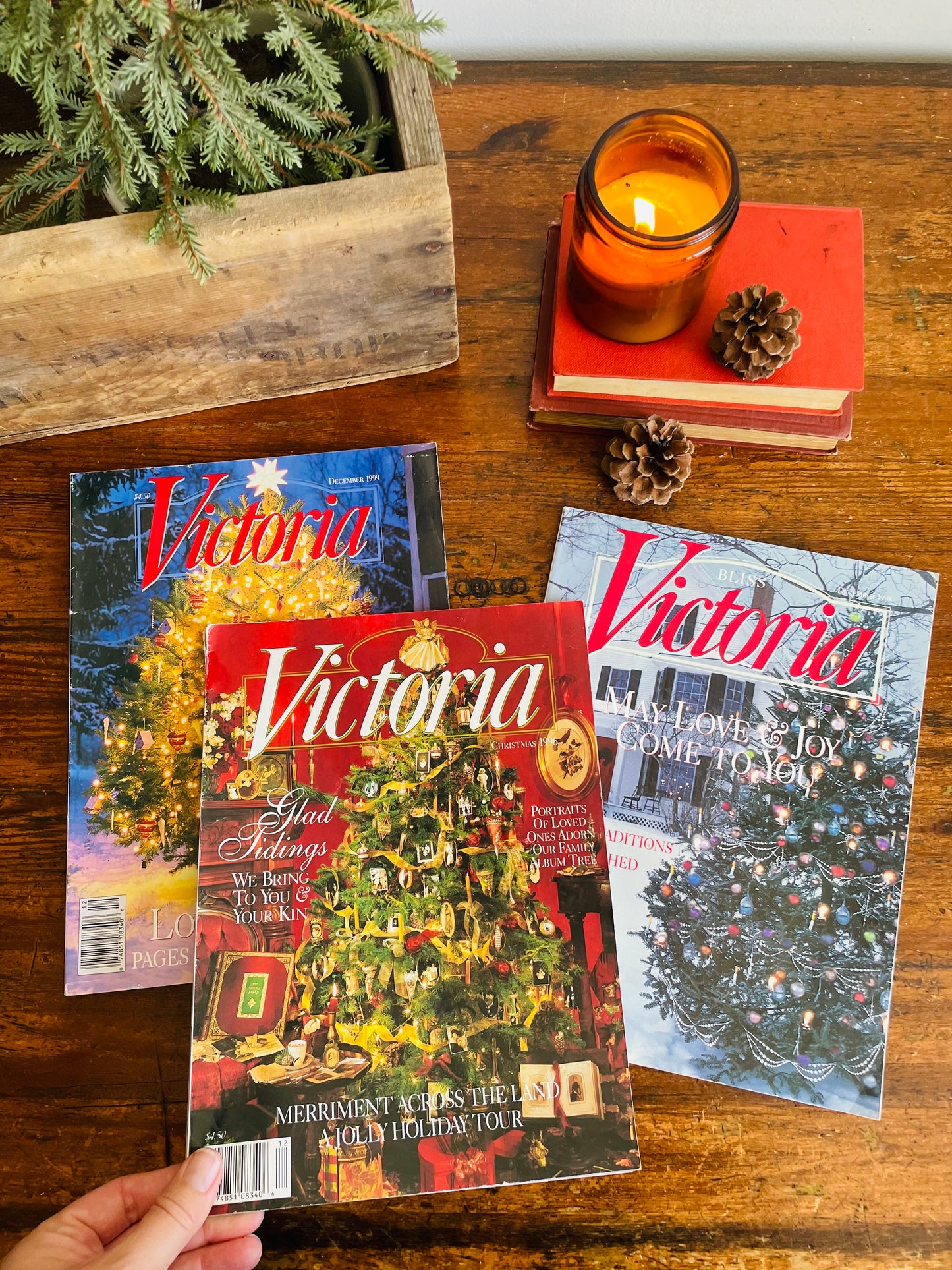 Vintage Collection of Victoria Christmas Magazines - December 1996, 1998, 1999 - Set of 3