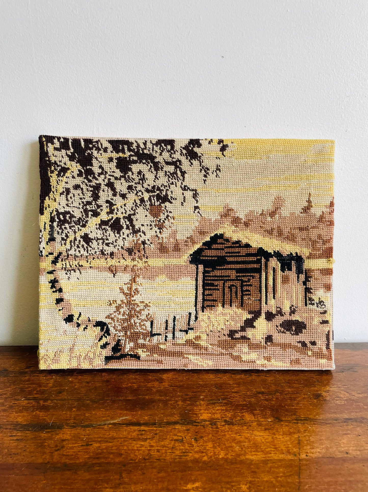 Log Cabin Needlepoint Embroidery