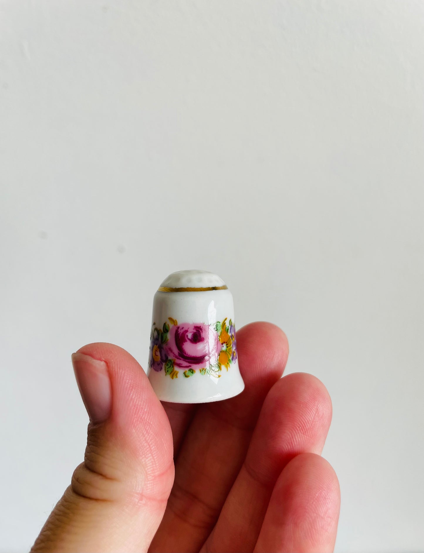 Brand New Vintage Porcelain Sewing Notions Gift Set in Original Box - Reutter Porzellan Germany - Includes Thimble, Pincushion & Needle Holder