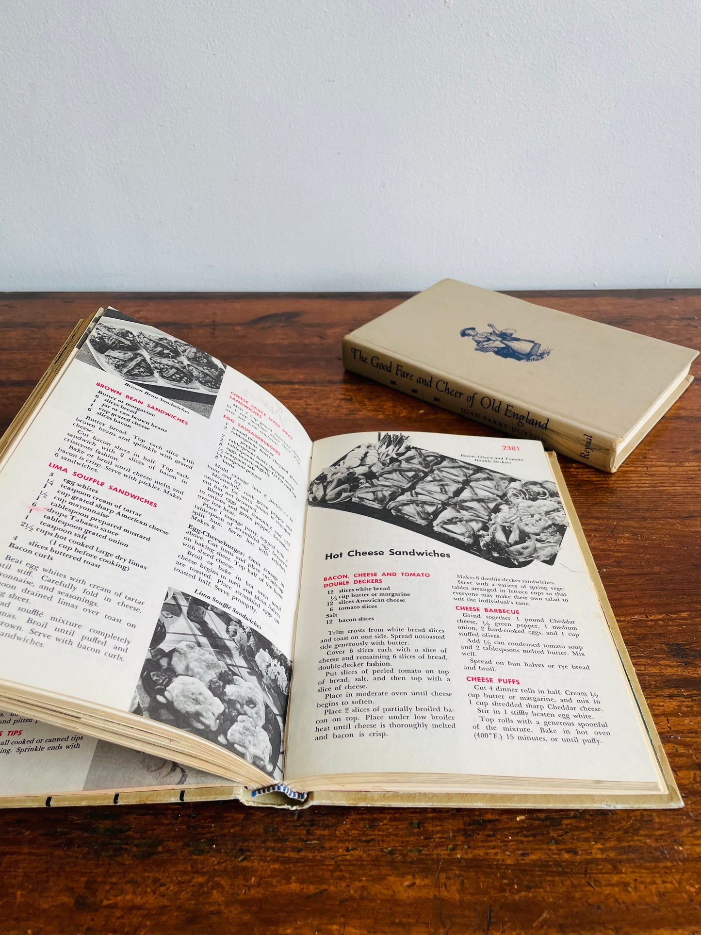 Hardcover Cookbook Bundle - The Good Fare and Cheer of Old England (1960) & Mary Margaret McBride Encyclopedia of Cooking Volume 10 (1958)