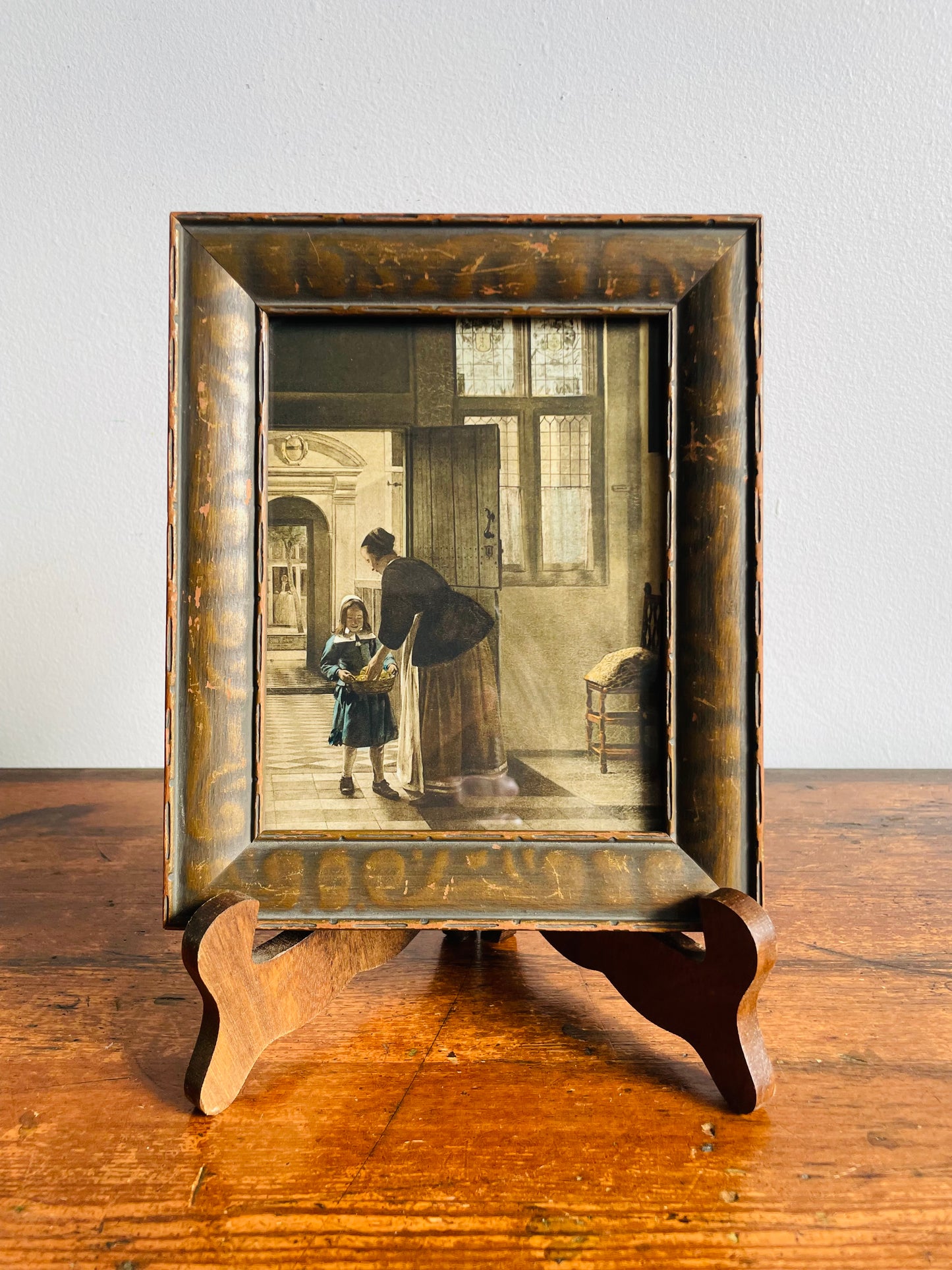 Framed Dutch Painter Pieter de Hooch Print - A Boy Bringing Bread