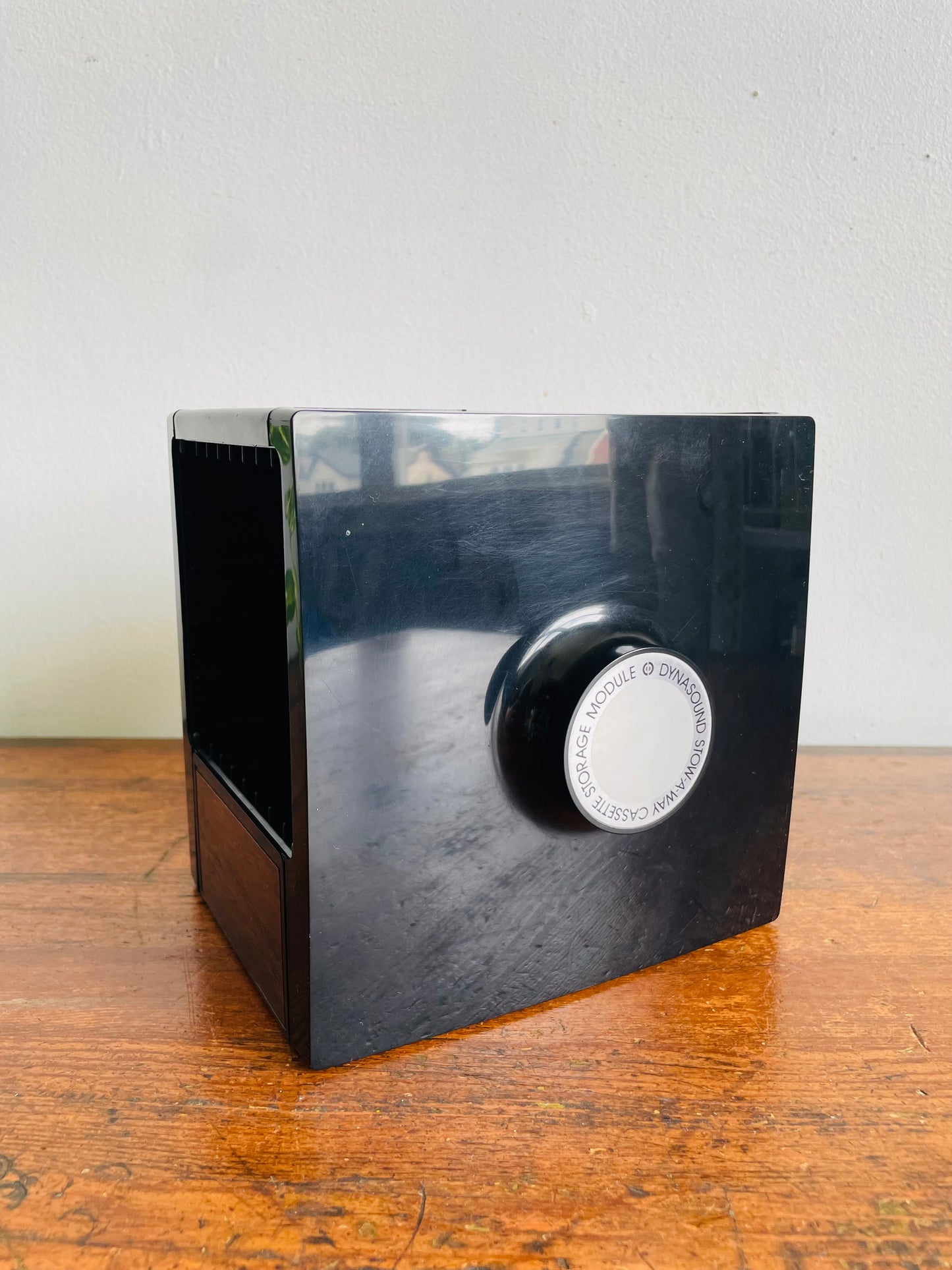 Vintage Dynasound Stow-a-Way Rotating Cassette Tape Storage Module Carousel - Holds Up to 20 Tapes - Spins Lazy Susan Style