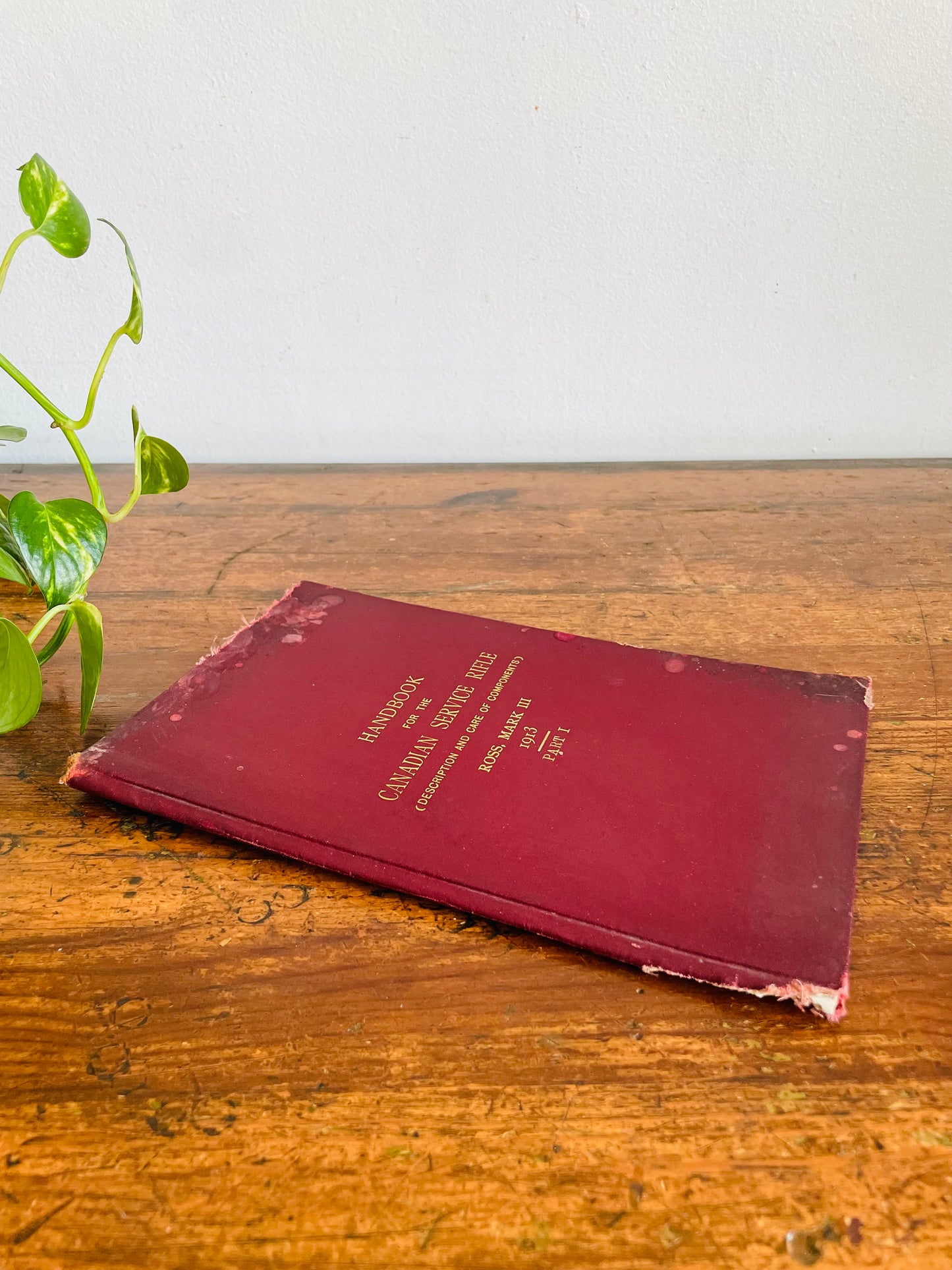 Antique Pre WW1 1913 Handbook for the Canadian Service Rifle - Description of Care & Components Hardcover Book by Mark Ross III