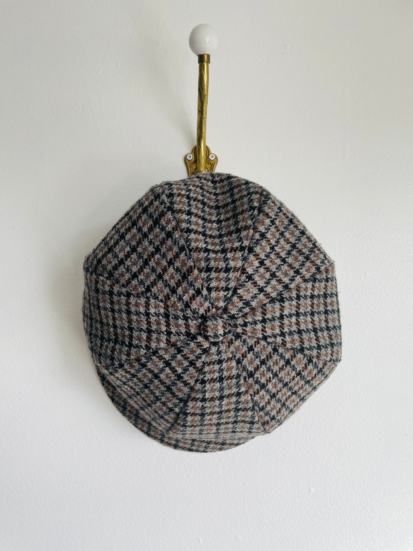 Wool Blend Irish Tweed Headmaster, Shepherd, or Paper Boy Flat Cap Hat - Made in Canada