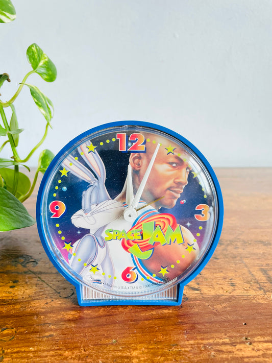 Vintage 1996 Warner Bros Space Jam Alarm Clock - For Decor or Parts - As-Is