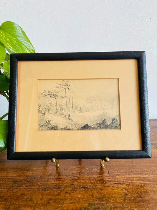 Vintage Print Picture "Sturgeon Lake" From the Original Anne Langton Sketches Fenelon Falls Public Library Collection - Ontario, Canada
