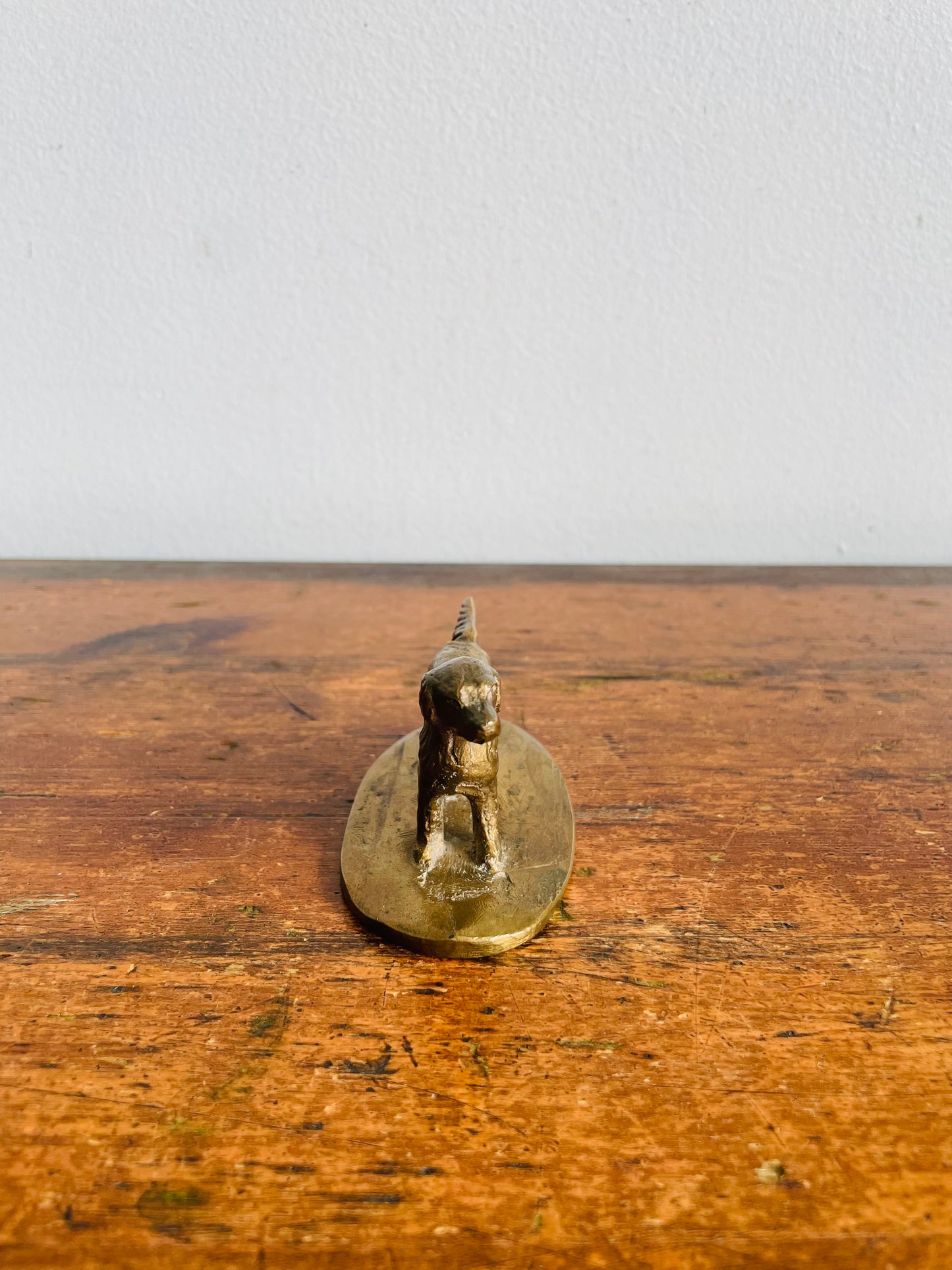 Vintage Brass Irish Setter Dog Figurine