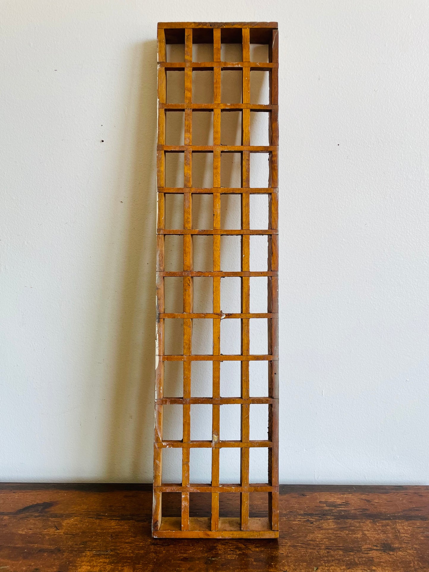 Antique 1900s Wood Heating Vent or Cold Air Return Grate - Architectural Salvage - Unique Wall Decor or Knickknack Curio Display Shelf! - 24" by 6"