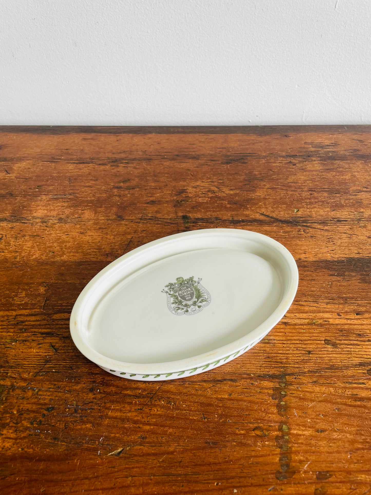 1972 Portmeirion Botanic Garden Daisy Flower Pattern Oval Soap or Trinket Dish by Susan Williams-Ellis - Made in England
