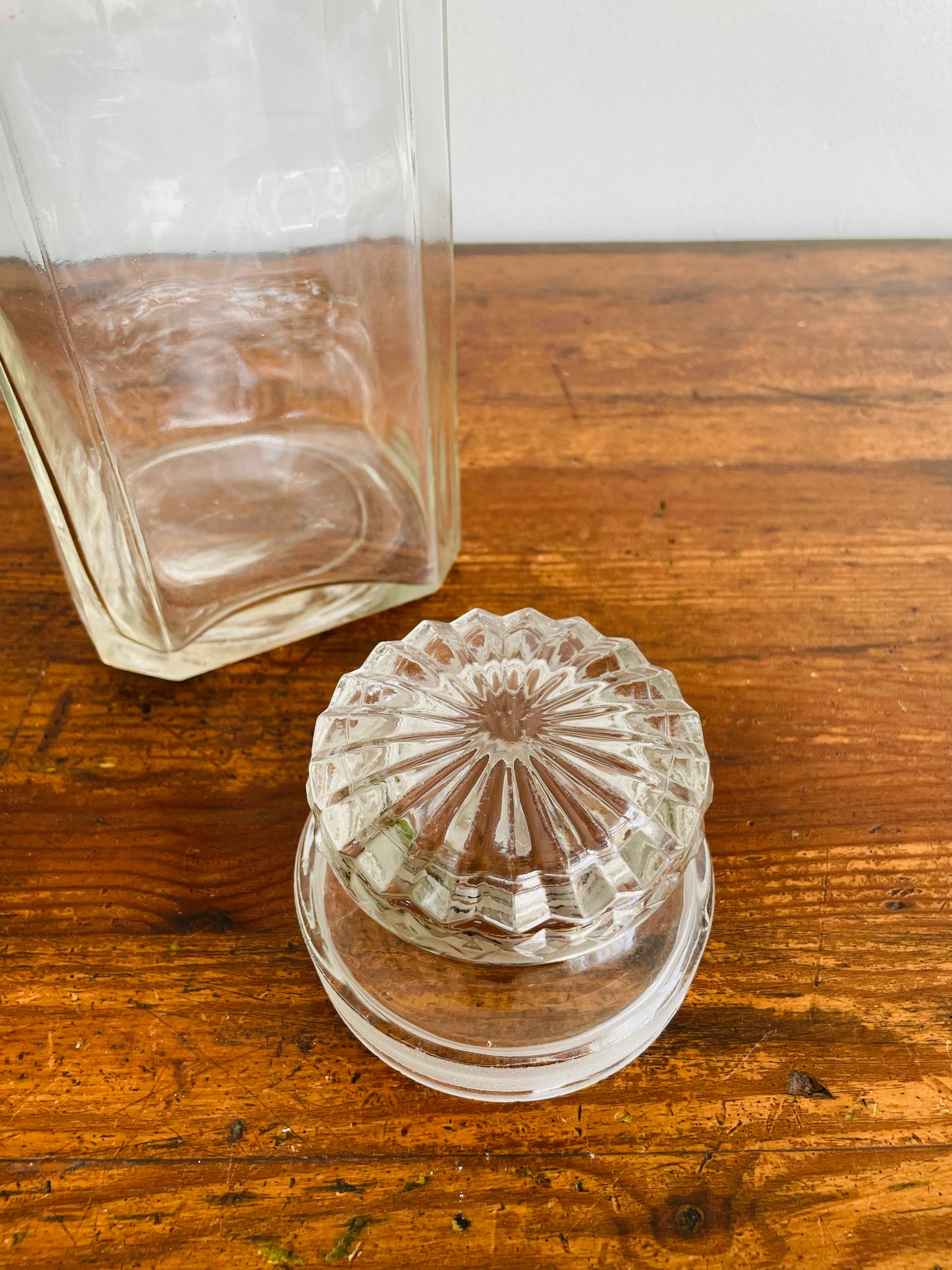 Giant Heavy & Solid Clear Glass Pharmacy or Candy Store Apothecary Jar with Lid