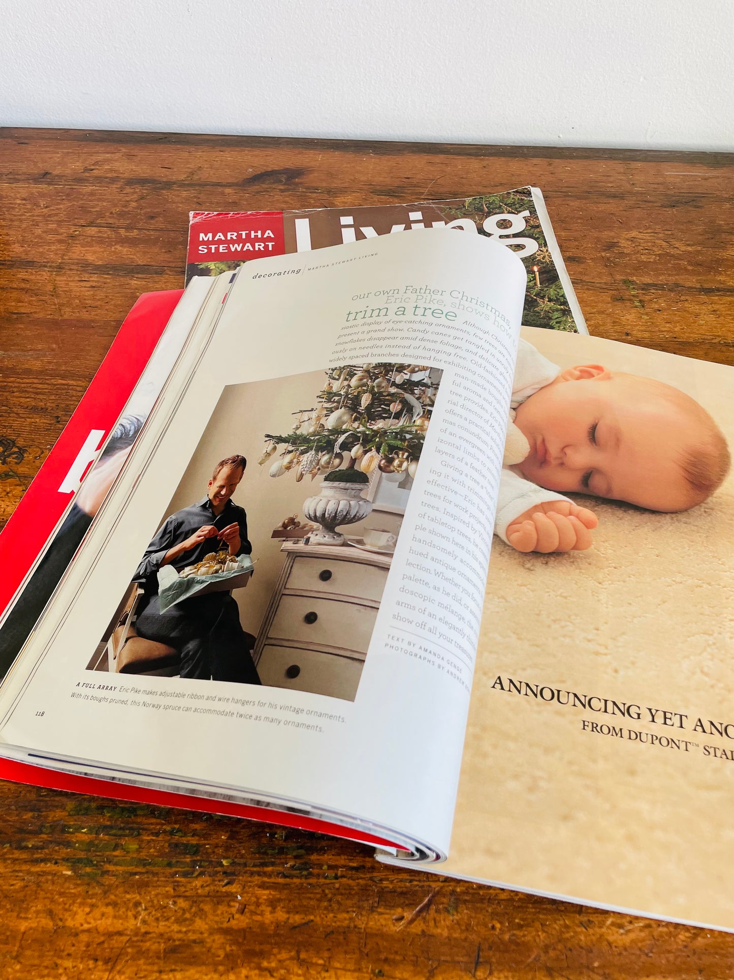 Vintage Collection of Martha Stewart Living Christmas Magazines - December 1998 & 2002  - Set of 2