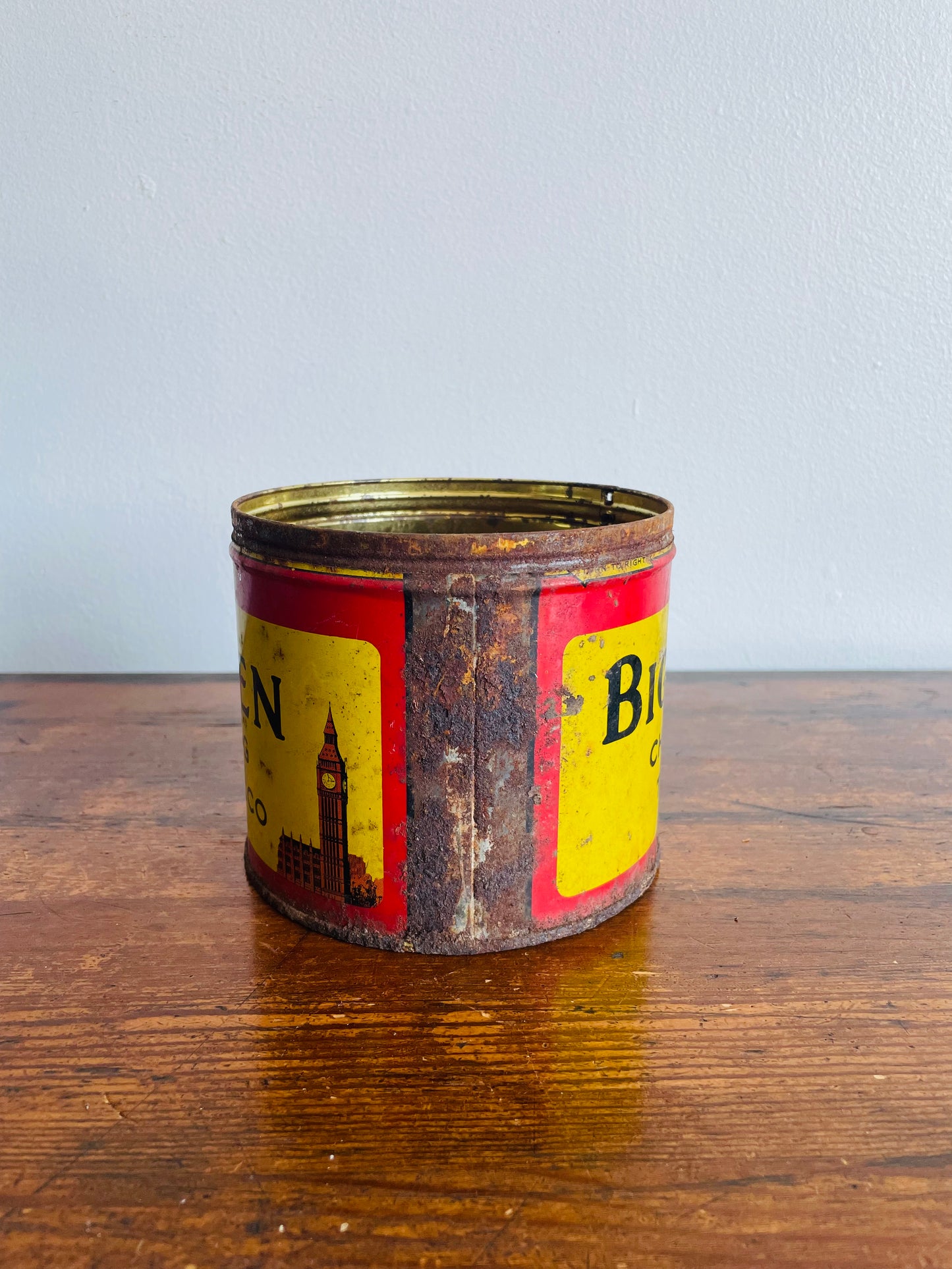 Big Ben Plug Chewing Tobacco Advertising Tin - Manufactured by Imperial Tobacco Co. of Canada Limited Montreal-Granby