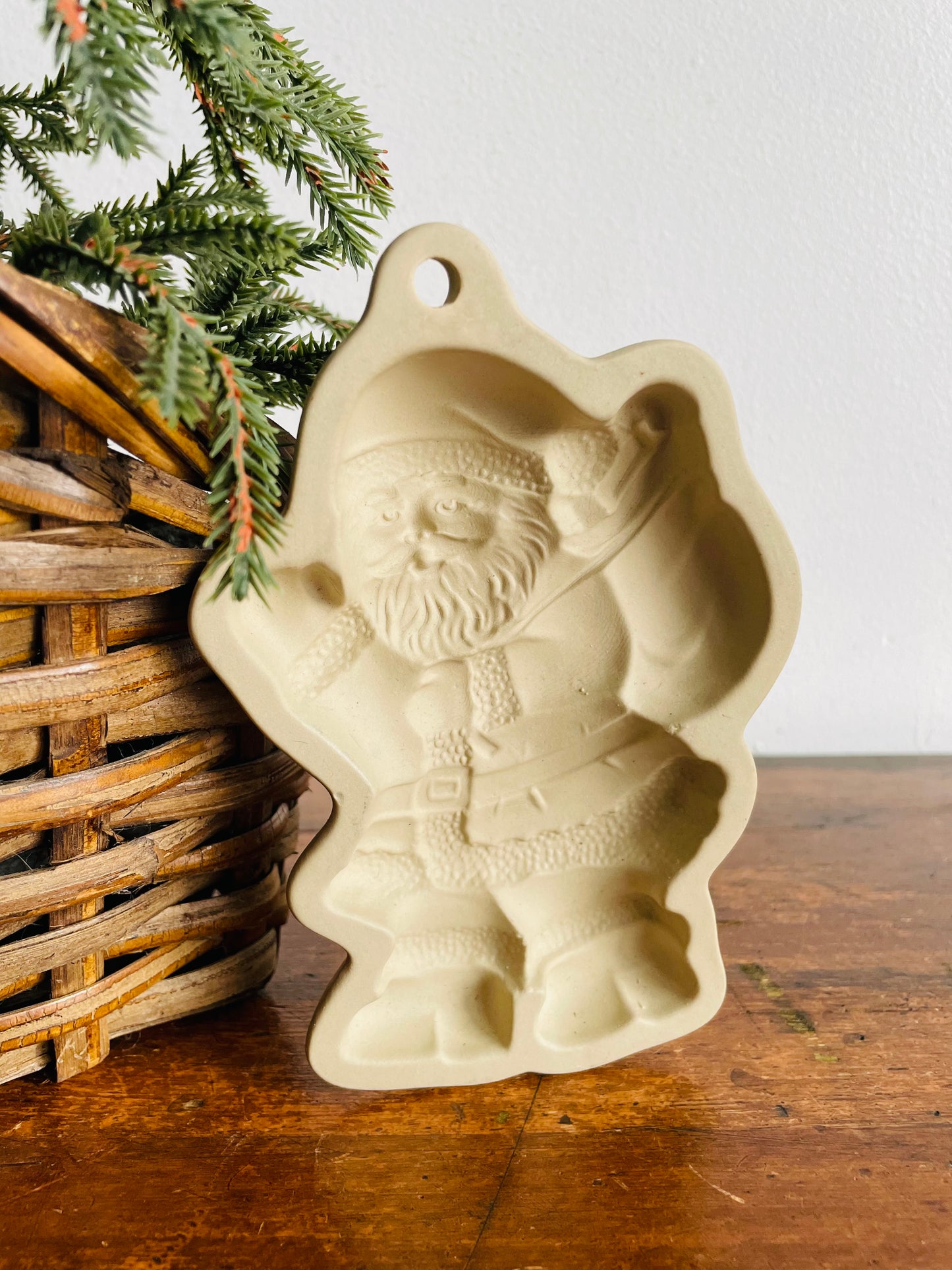 Santa Claus Shortbread Cookie Ceramic Mold