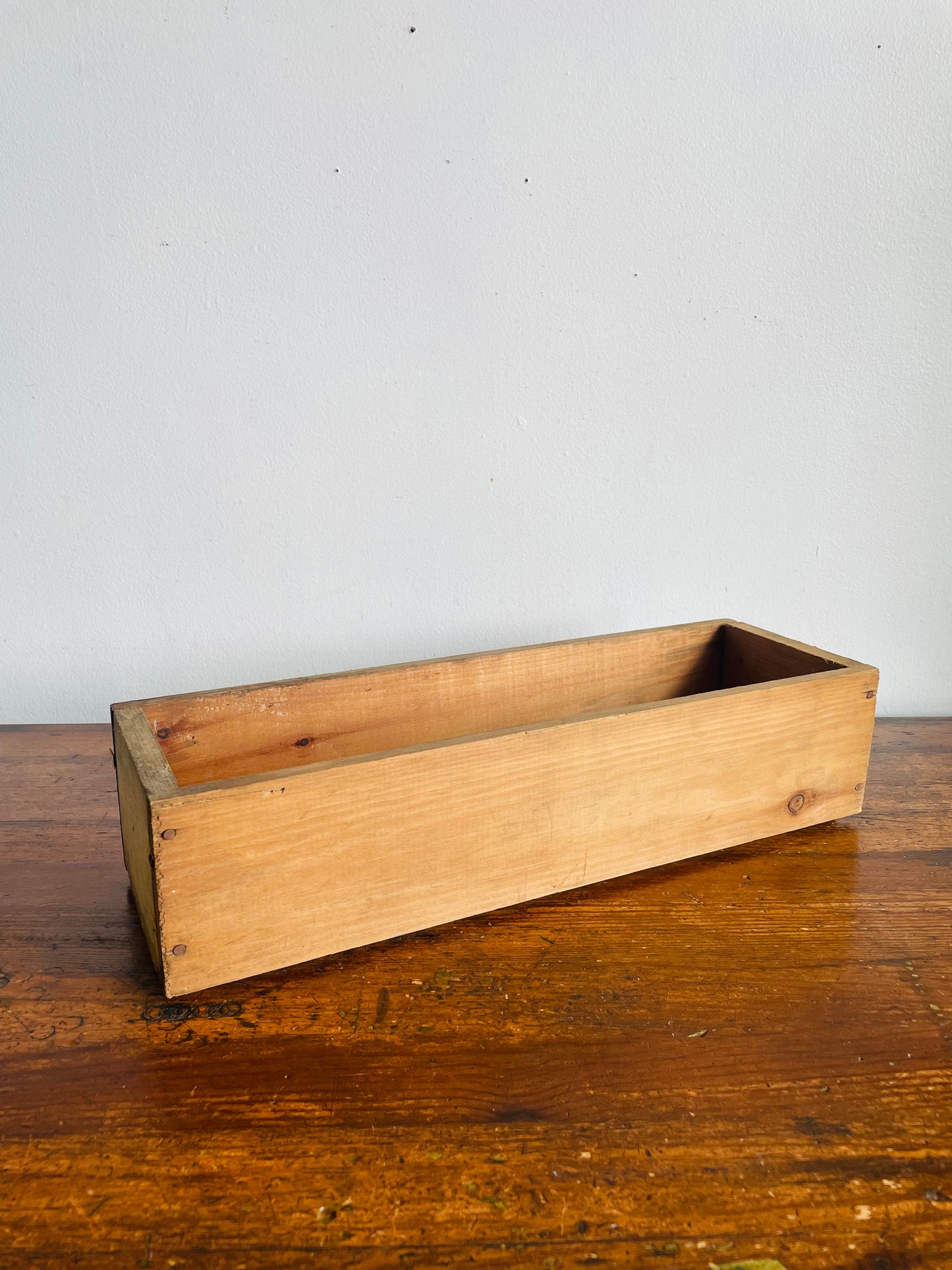 Vintage Slim Wooden Crate Box - From a Barn in Haldimand County - ONE CRATE - Crate C