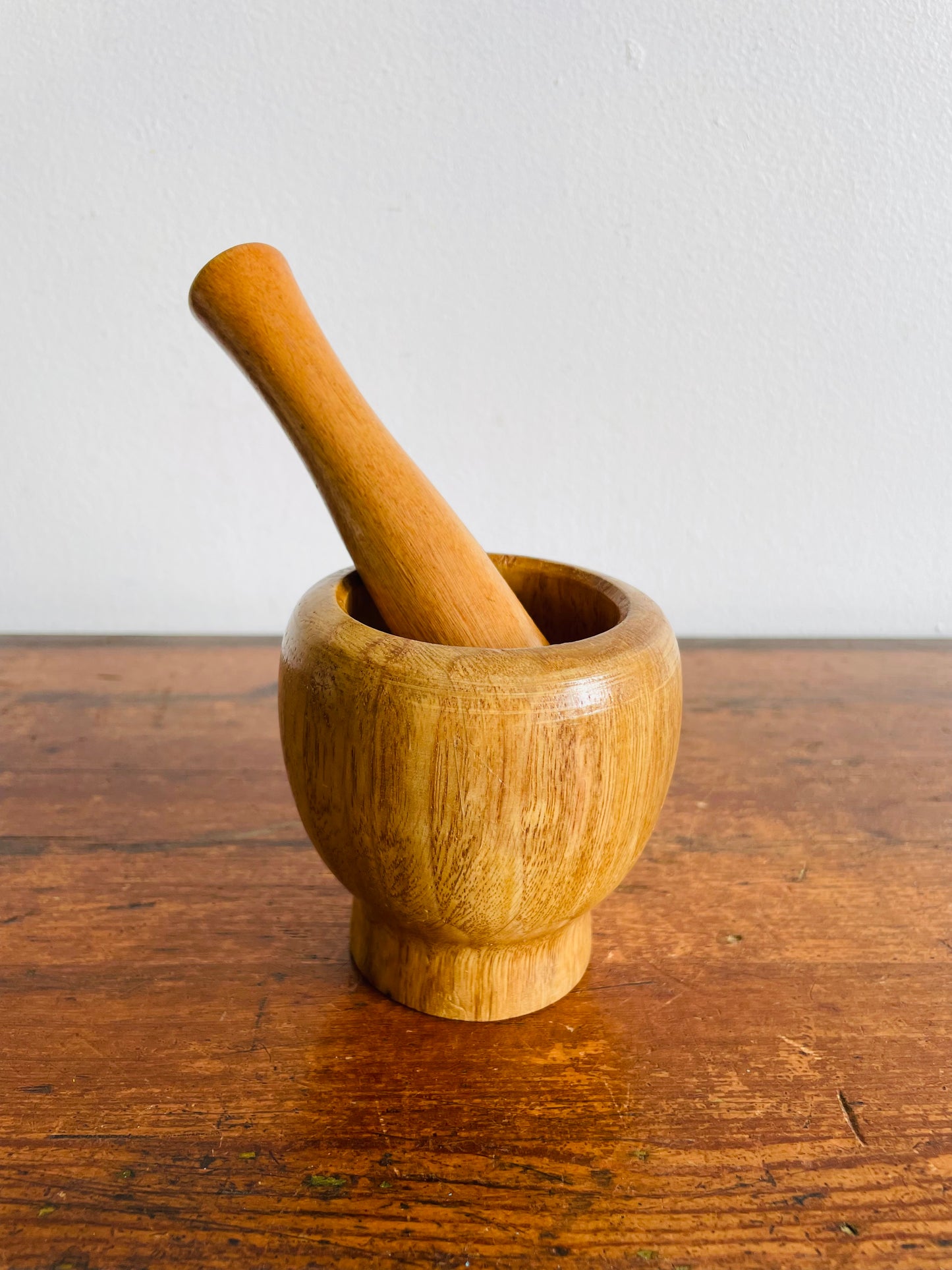 Wood Mortar & Pestle - Set of 2 Pieces