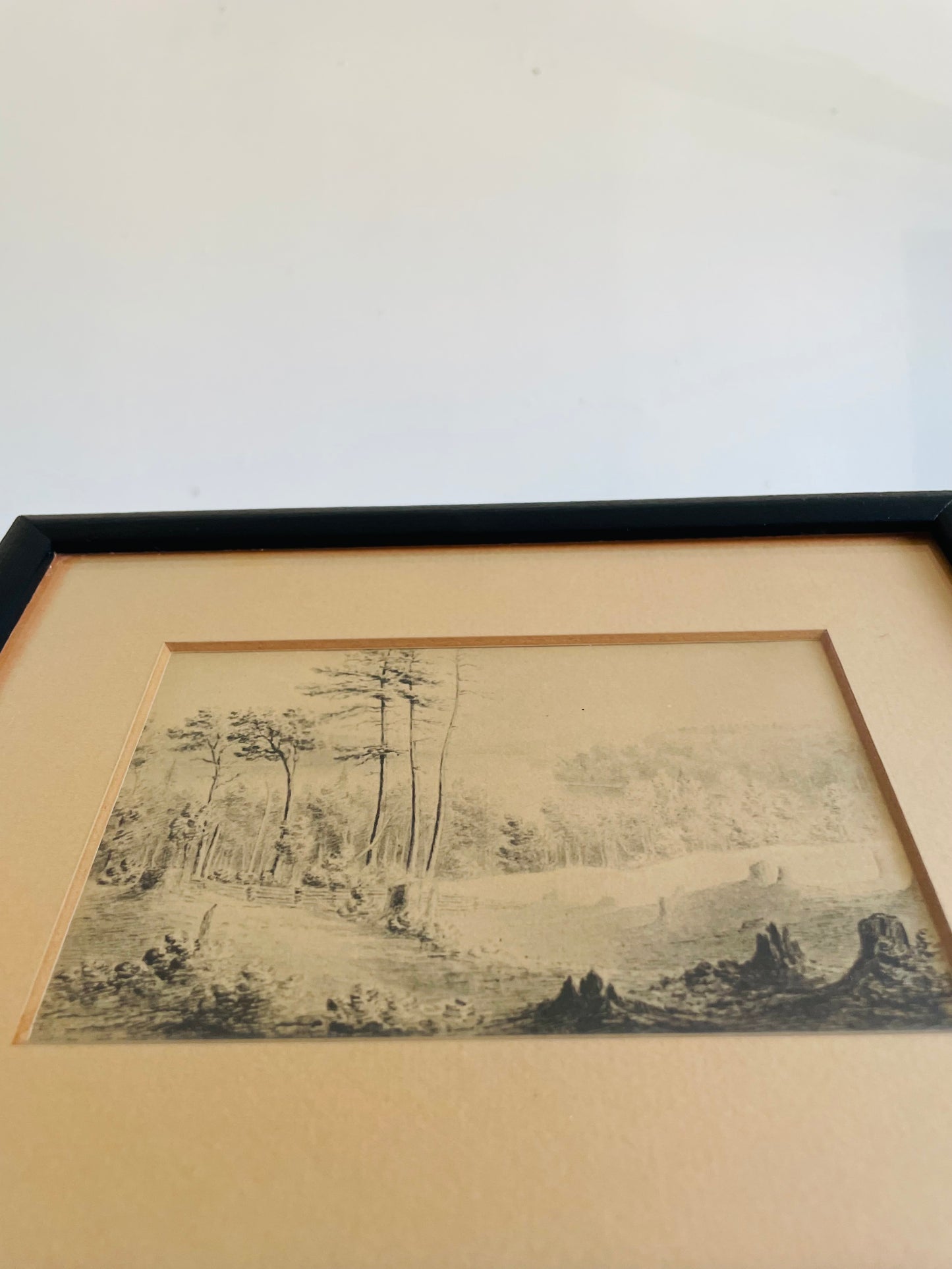 Vintage Print Picture "Sturgeon Lake" From the Original Anne Langton Sketches Fenelon Falls Public Library Collection - Ontario, Canada