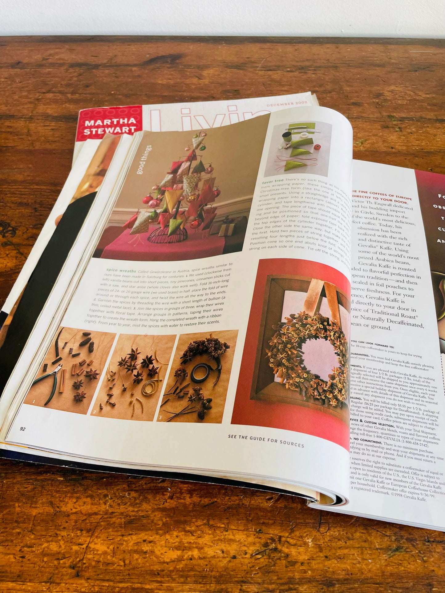 Vintage Collection of Martha Stewart Living Christmas Magazines - December 1998 & 2002  - Set of 2