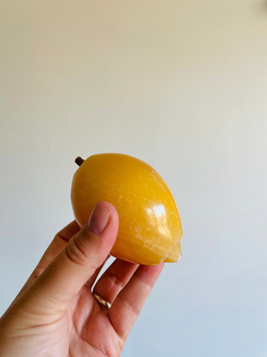 Polished Alabaster Marble Fruit - Lemon