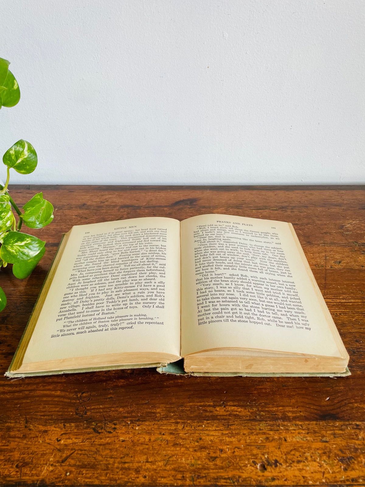 Vintage Little Men by Louisa May Alcott Hardcover Book (1928) - The John C. Winston Company - Illustrated by Clara M. Burd