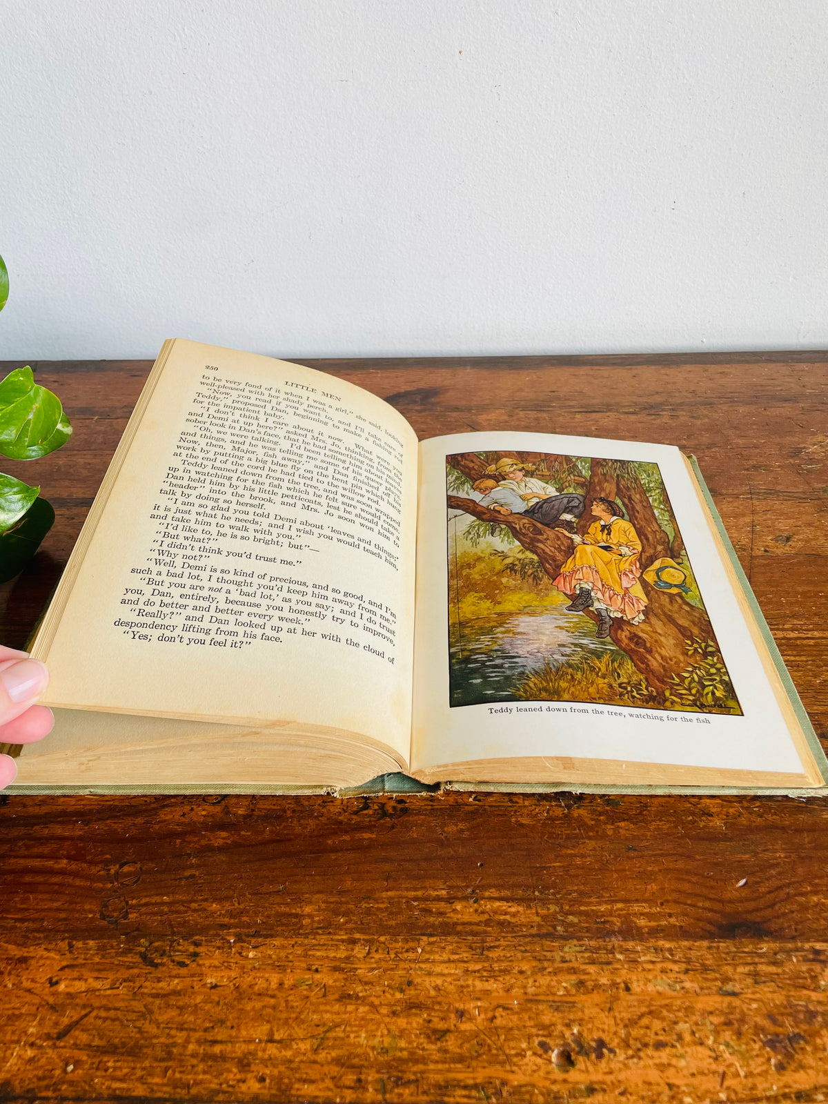 Vintage Little Men by Louisa May Alcott Hardcover Book (1928) - The John C. Winston Company - Illustrated by Clara M. Burd