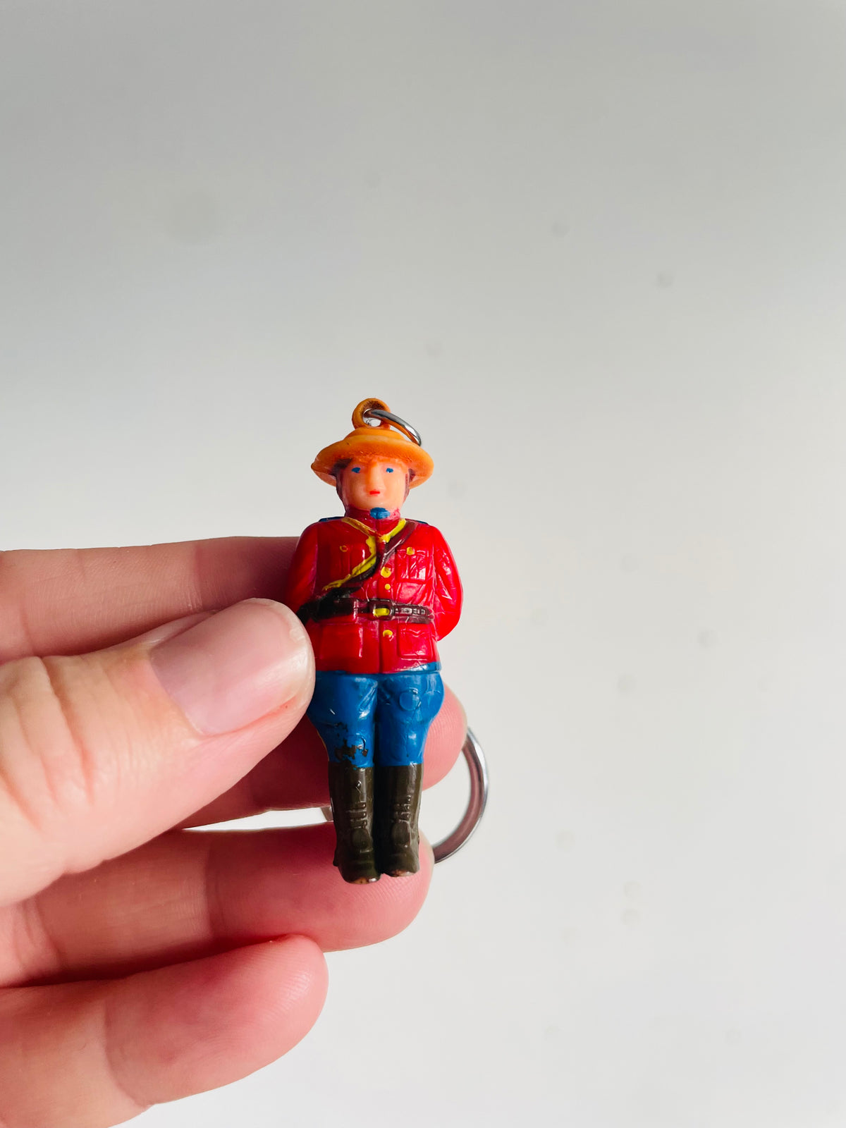 Vintage RCMP Royal Canadian Mounted Police Mountie Keychain - Made in Hong Kong