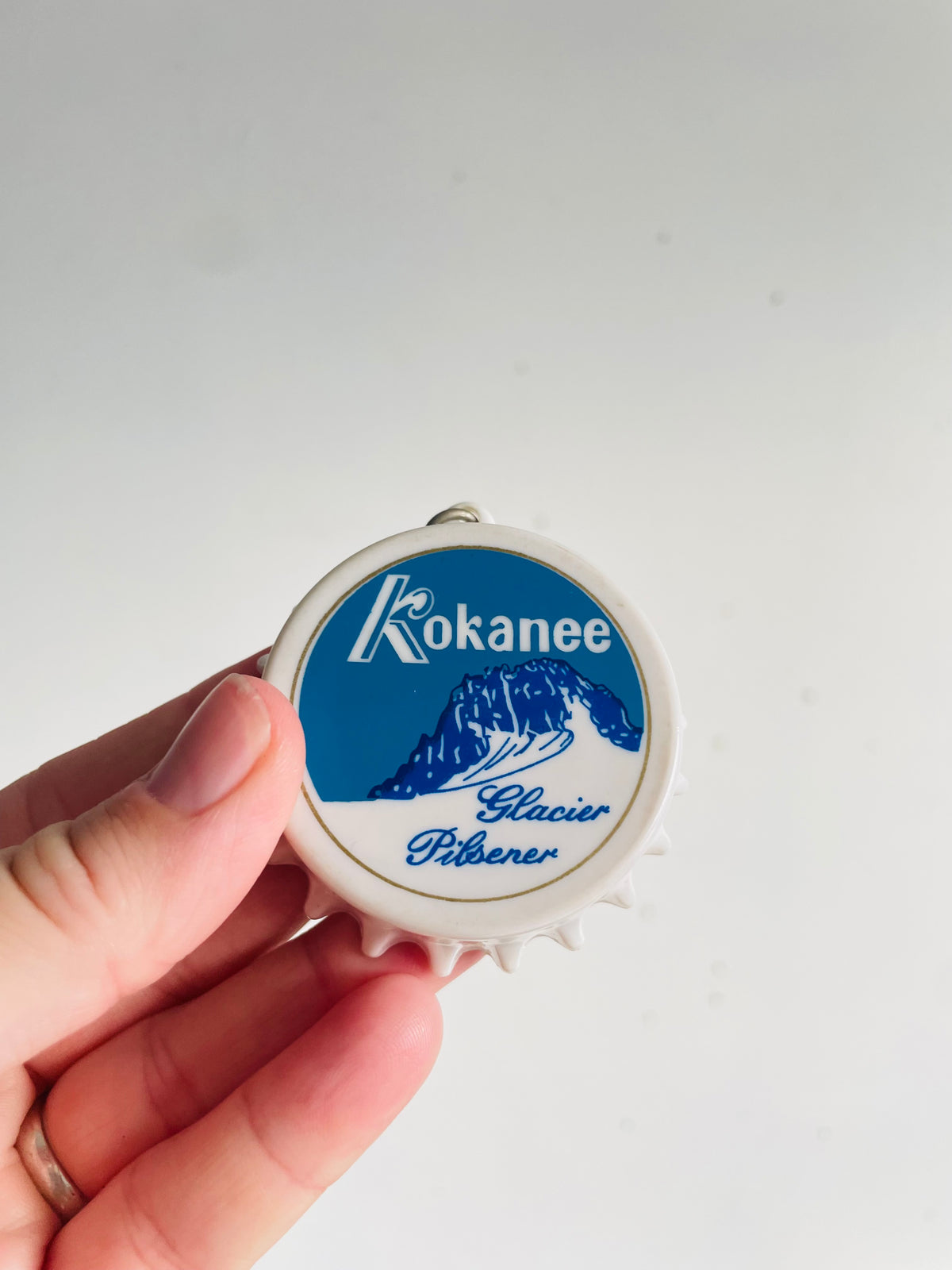Vintage Kokanee Glacier Pilsner Beer Bottle Opener Keychain