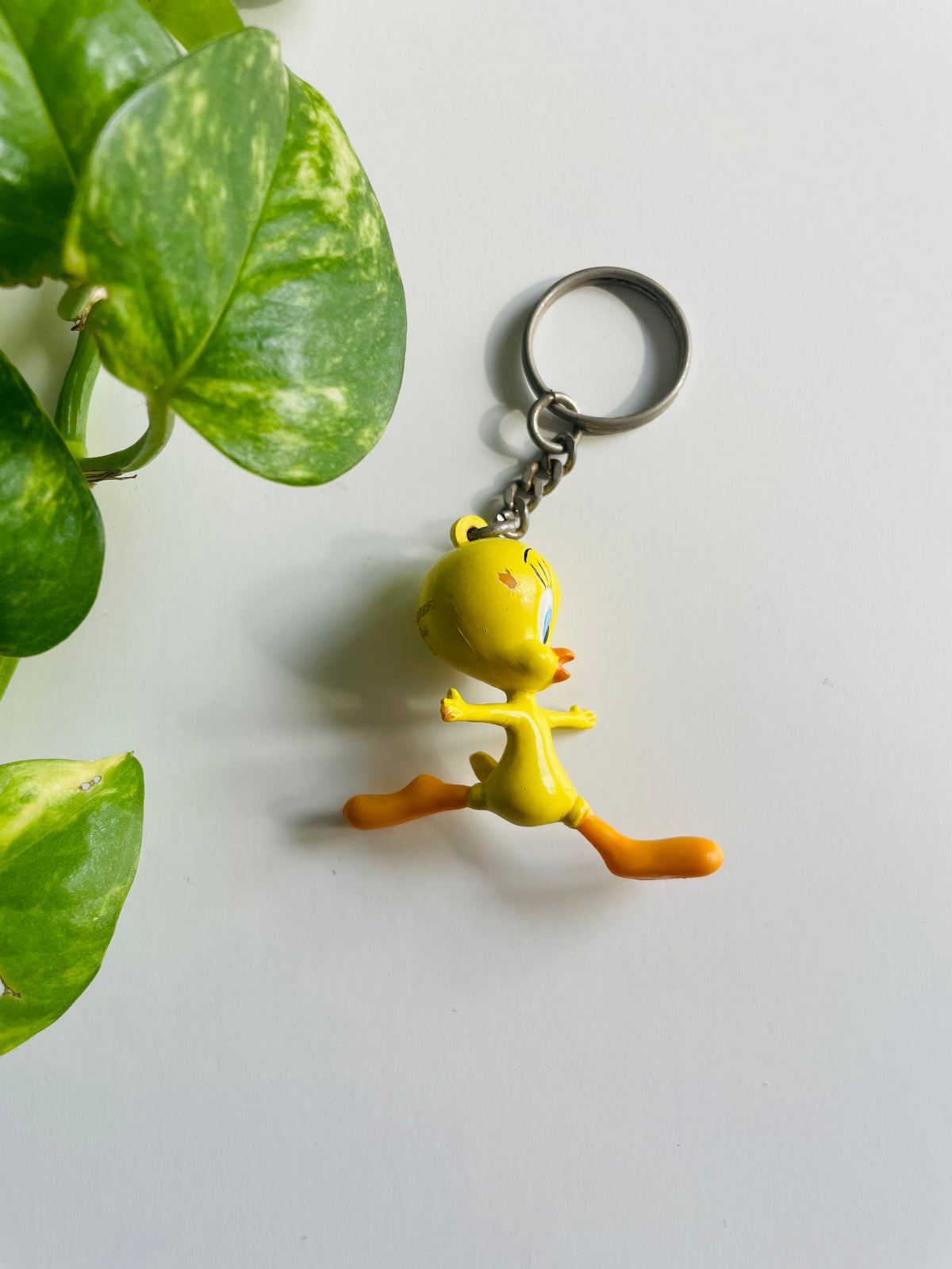 Vintage 1996 Tweety Bird Looney Tunes Character Cartoon Keychain
