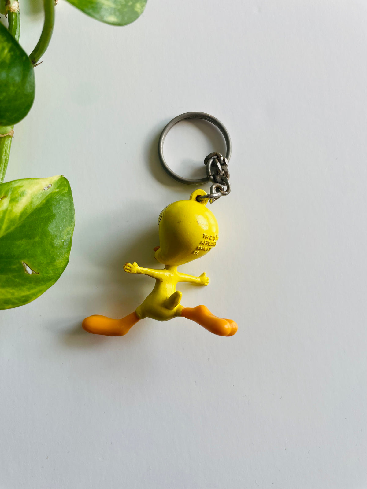 Vintage 1996 Tweety Bird Looney Tunes Character Cartoon Keychain