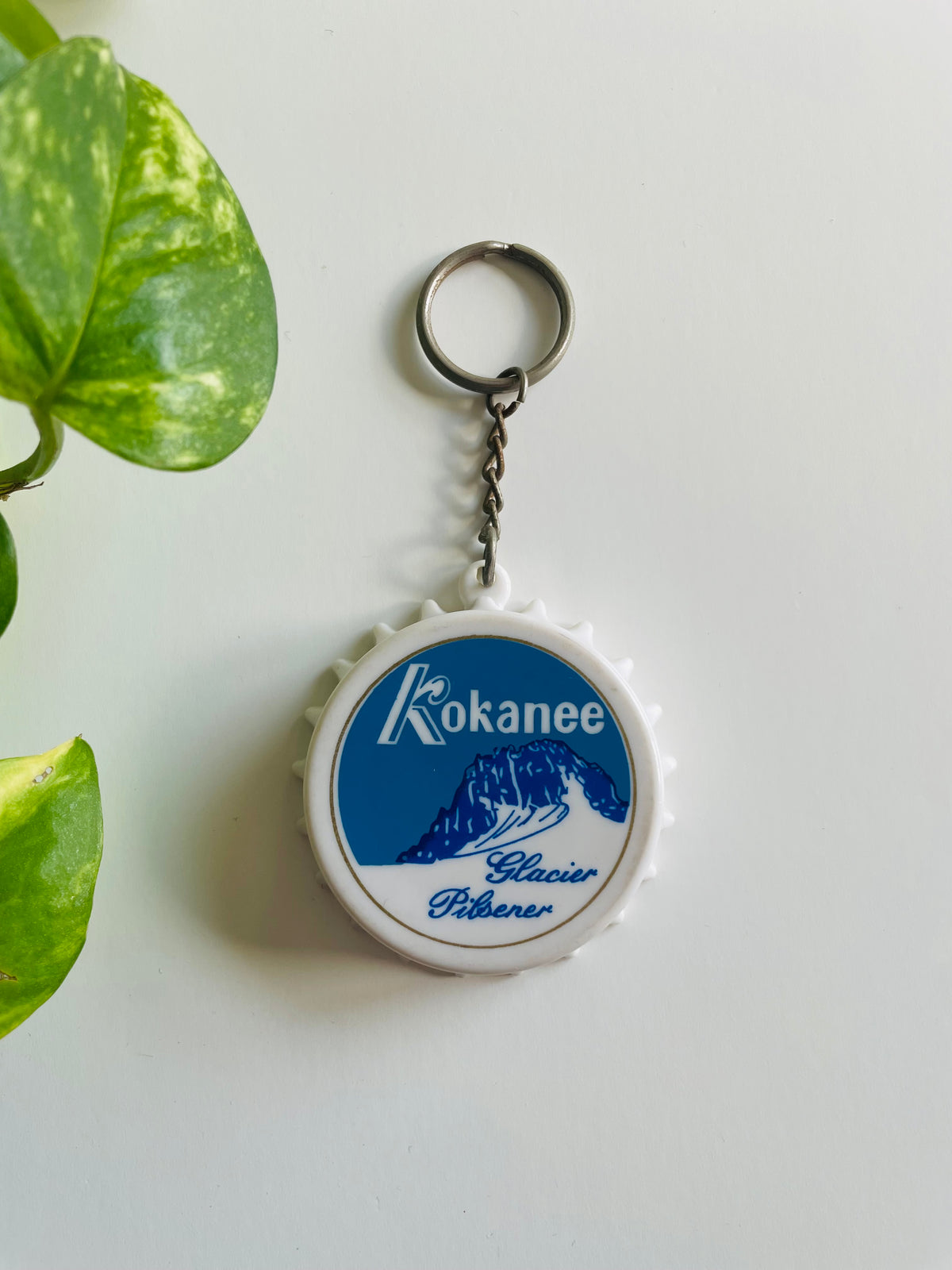 Vintage Kokanee Glacier Pilsner Beer Bottle Opener Keychain