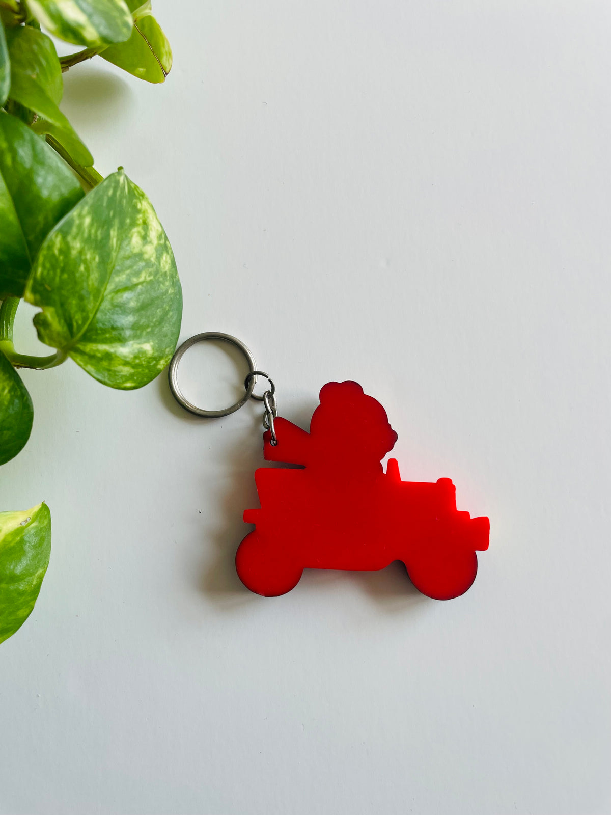 Vintage Go Grandpa! Bear Driving Car Keychain