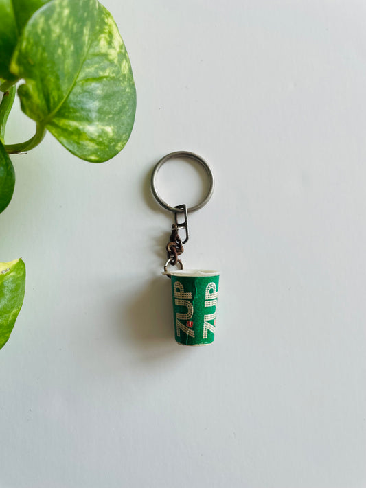Vintage 7UP Soda Pop Beverage Cup Keychain