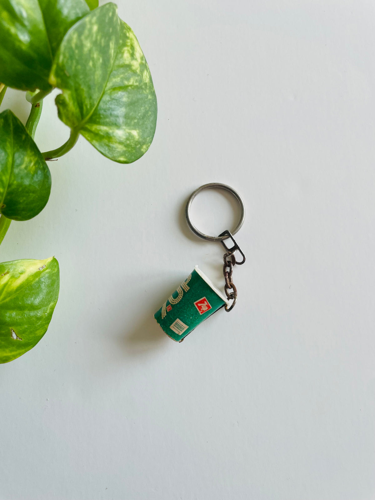 Vintage 7UP Soda Pop Beverage Cup Keychain