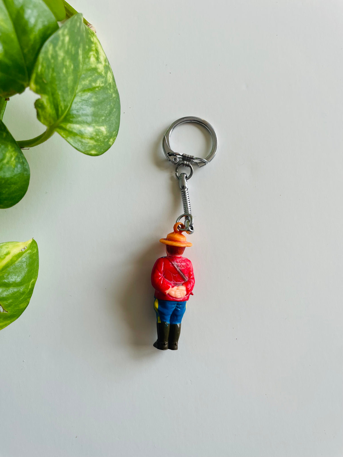 Vintage RCMP Royal Canadian Mounted Police Mountie Keychain - Made in Hong Kong