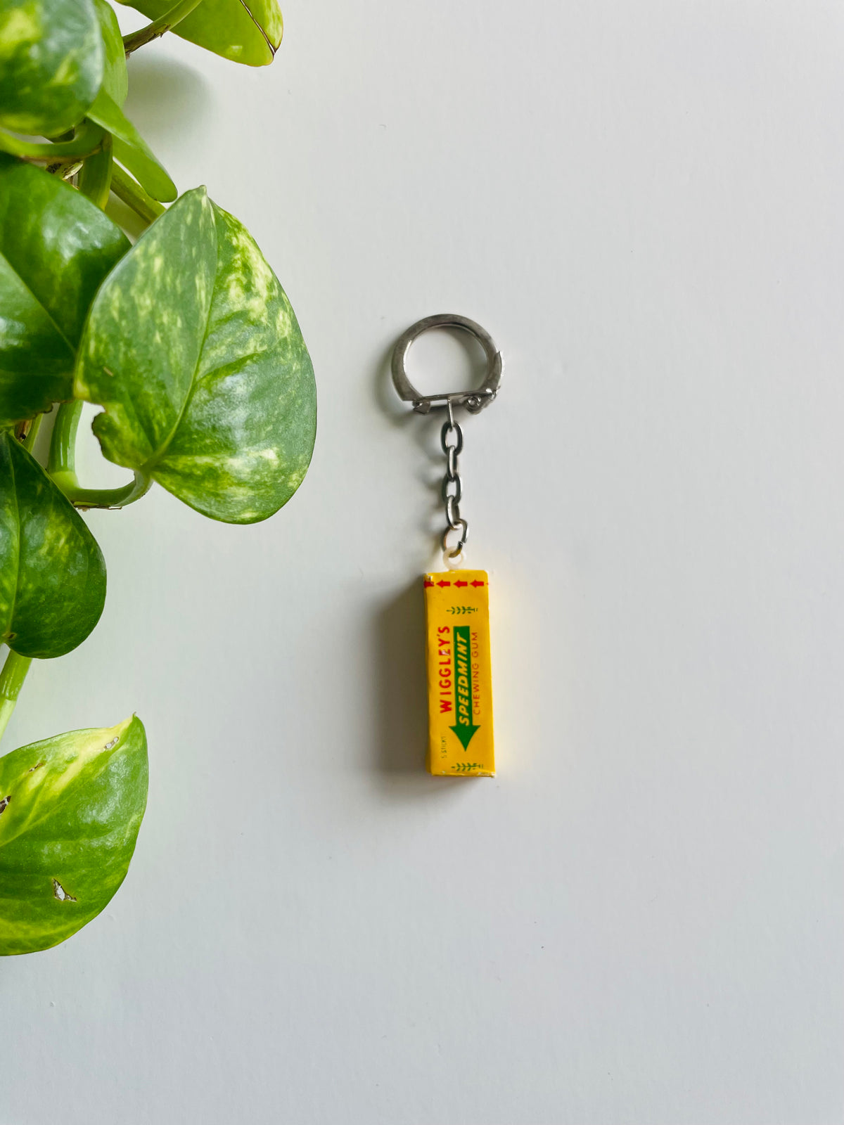Vintage Wrigley's Spearmint / Wiggley's Speedmint Miniature Chewing Gum Box Keychain
