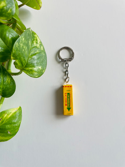 Vintage Wrigley's Spearmint / Wiggley's Speedmint Miniature Chewing Gum Box Keychain