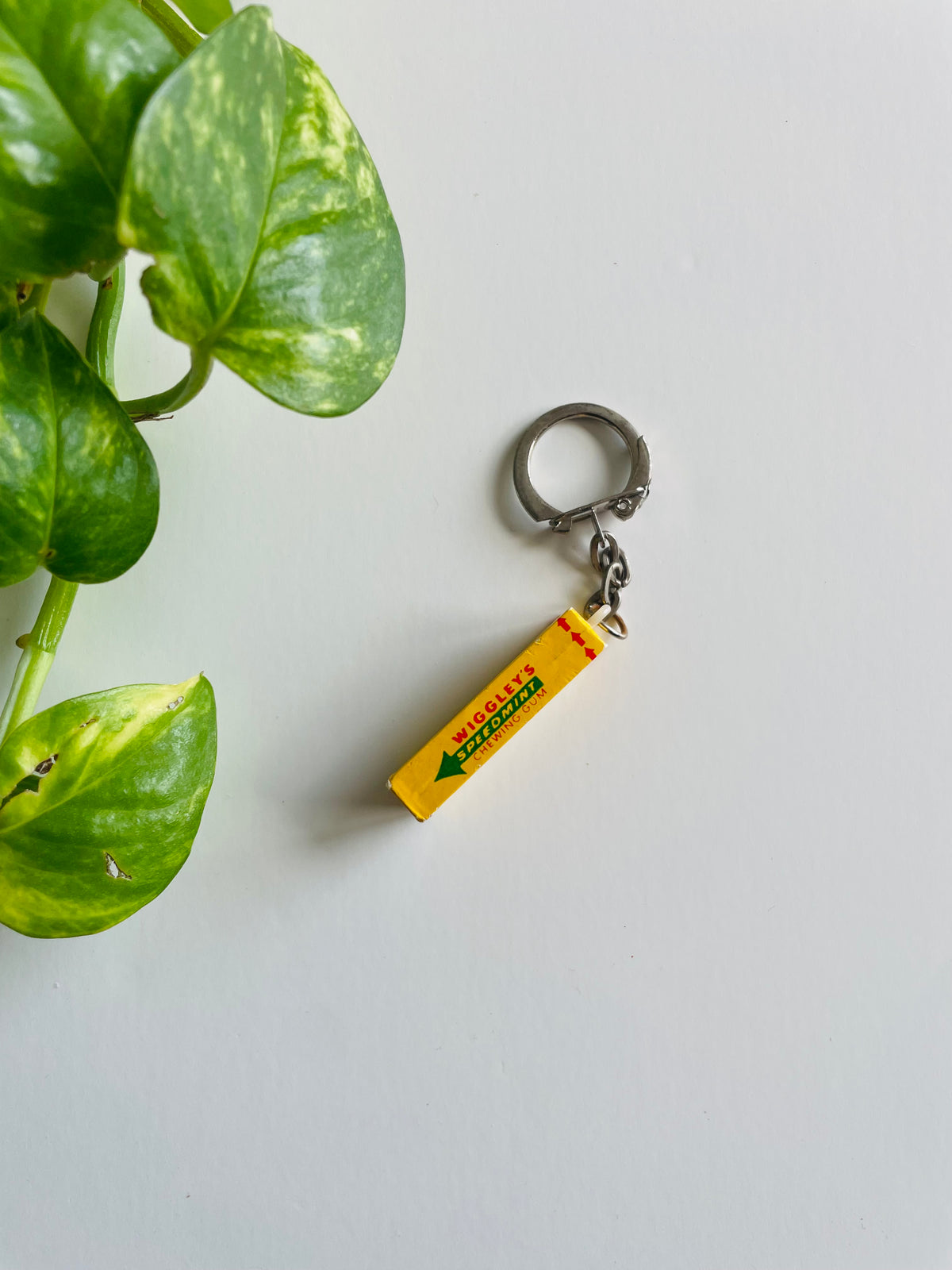 Vintage Wrigley's Spearmint / Wiggley's Speedmint Miniature Chewing Gum Box Keychain