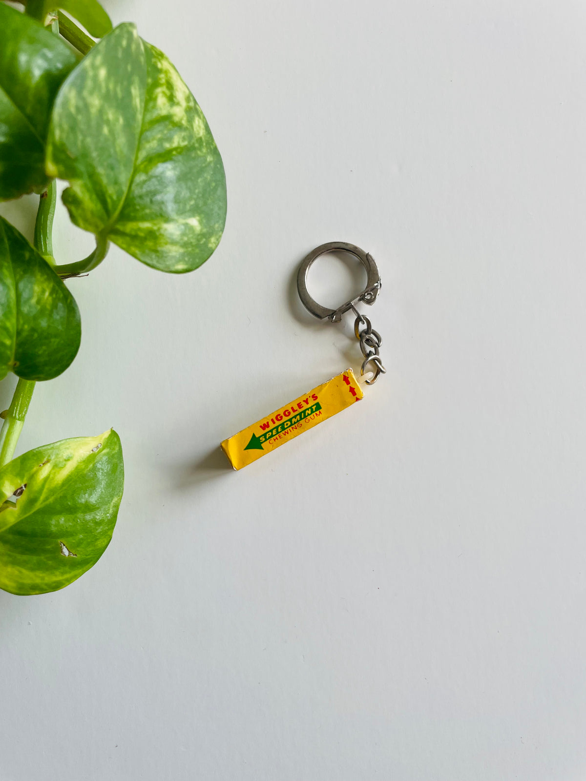 Vintage Wrigley's Spearmint / Wiggley's Speedmint Miniature Chewing Gum Box Keychain