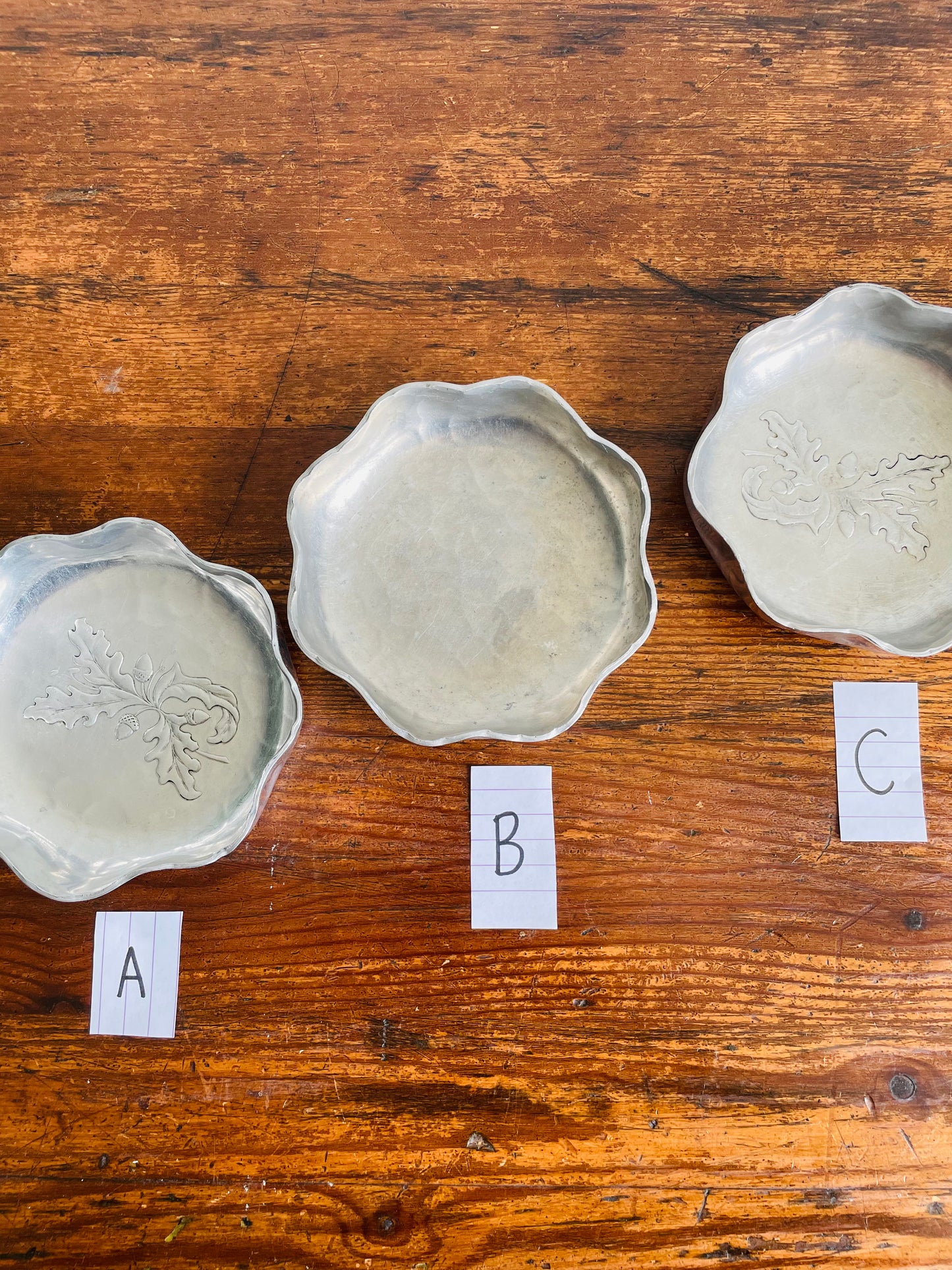 Alfred Day Hammered Aluminium Bowls - Plain or Acorn Design - Sold Individually (3 Available)