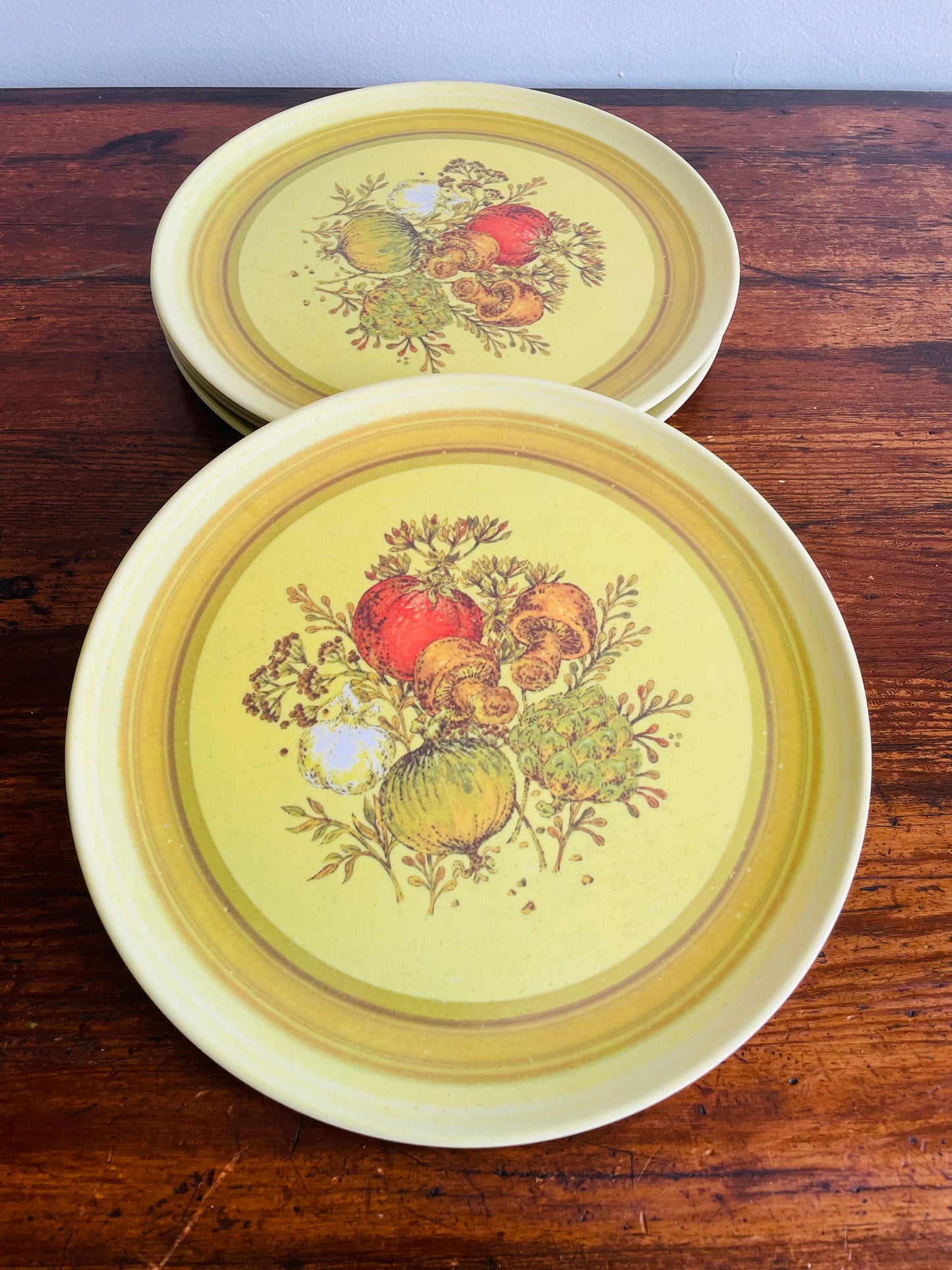 Lexington Melamine Plates with Vegetables Graphic - Set of 5 - Made in USA
