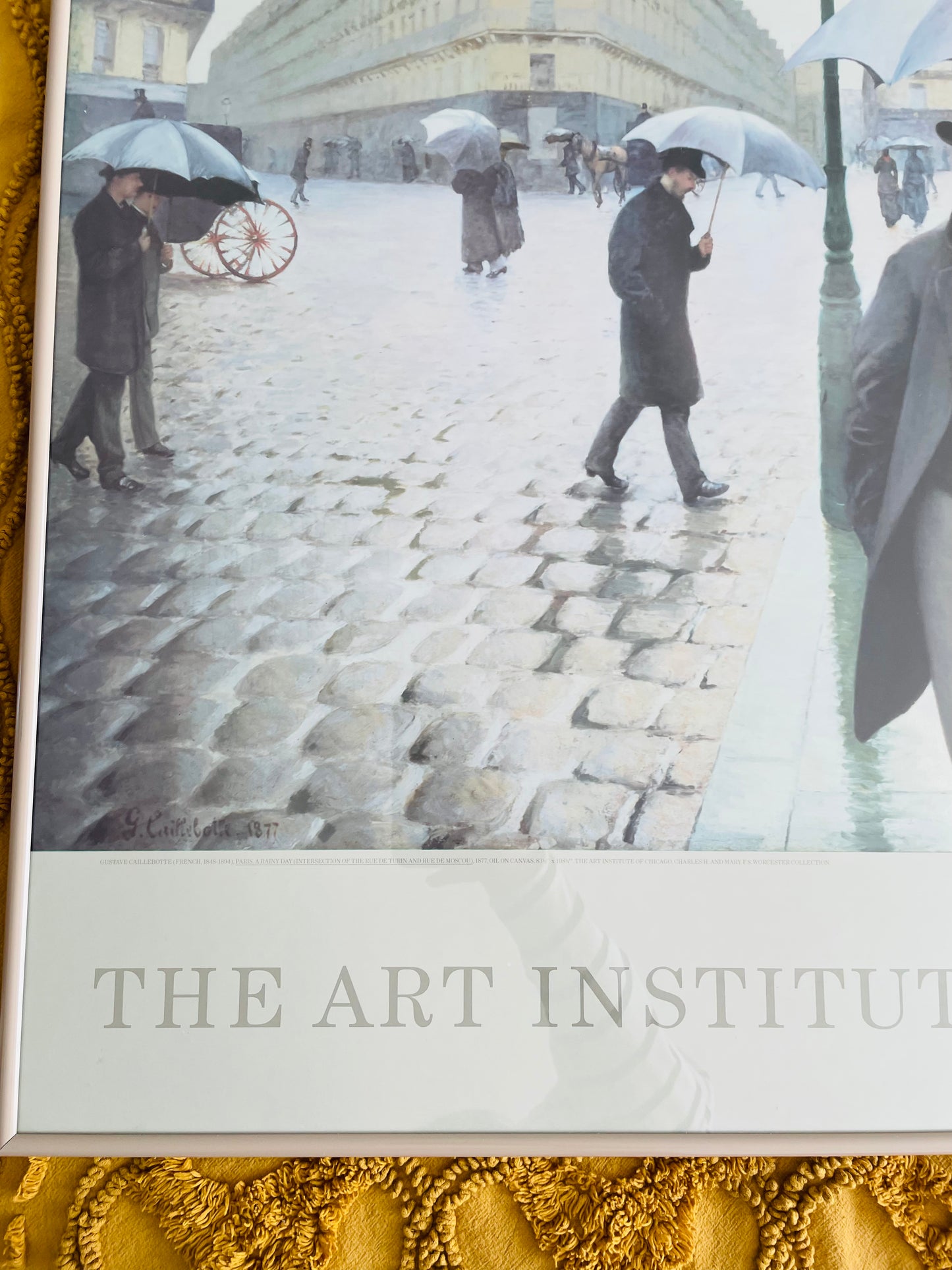 The Art Institute of Chicago Framed Poster - Gustave Caillebotte Paris Street; Rainy Day