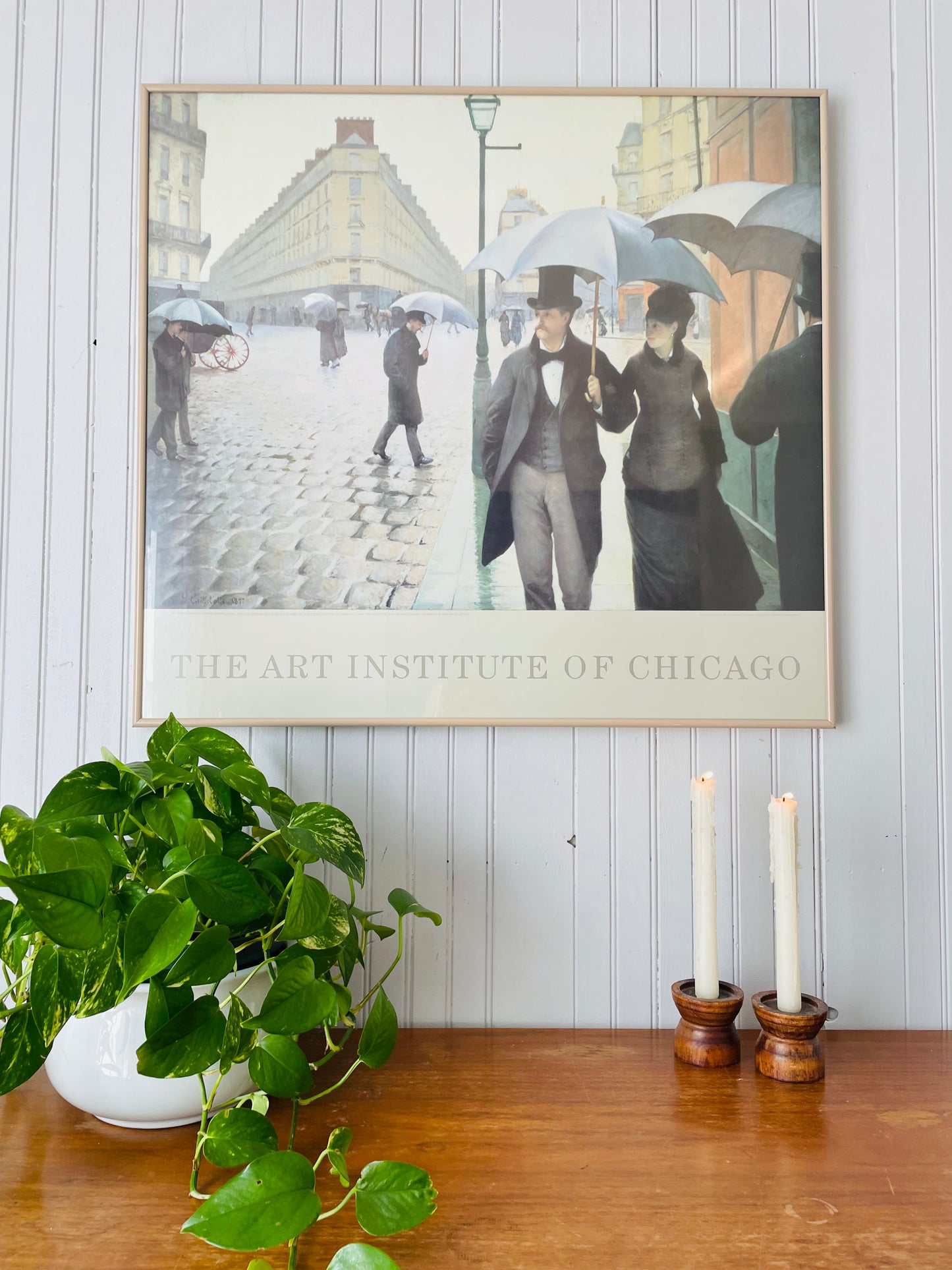 The Art Institute of Chicago Framed Poster - Gustave Caillebotte Paris Street; Rainy Day