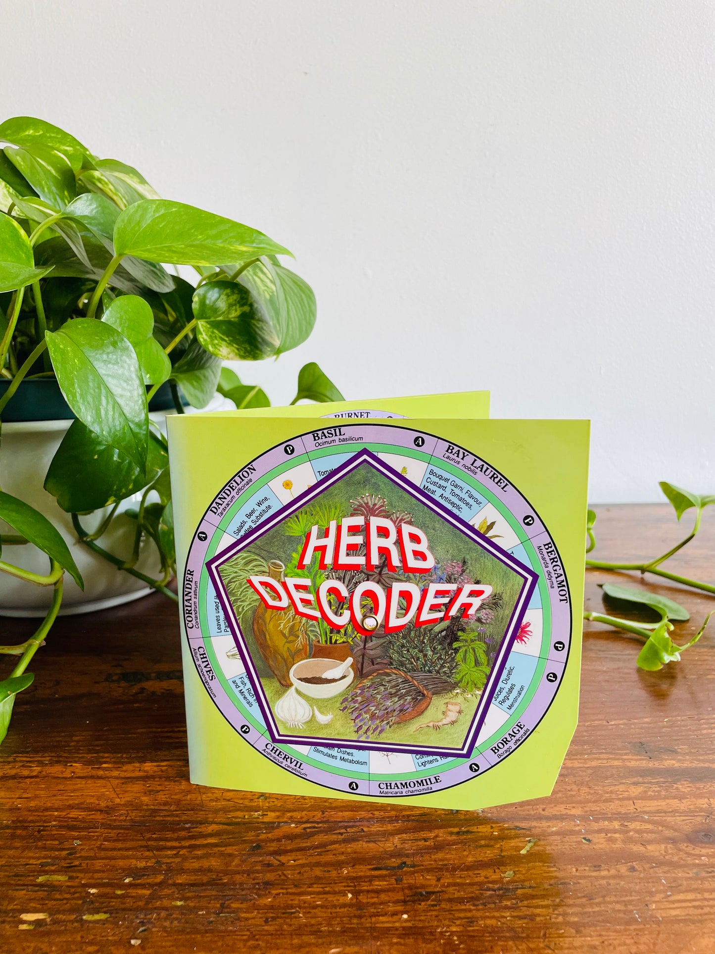 Herb Decoder by Dynamo House Melbourne Australia (1998) - 36 Herbs & Rotating Wheels with Information