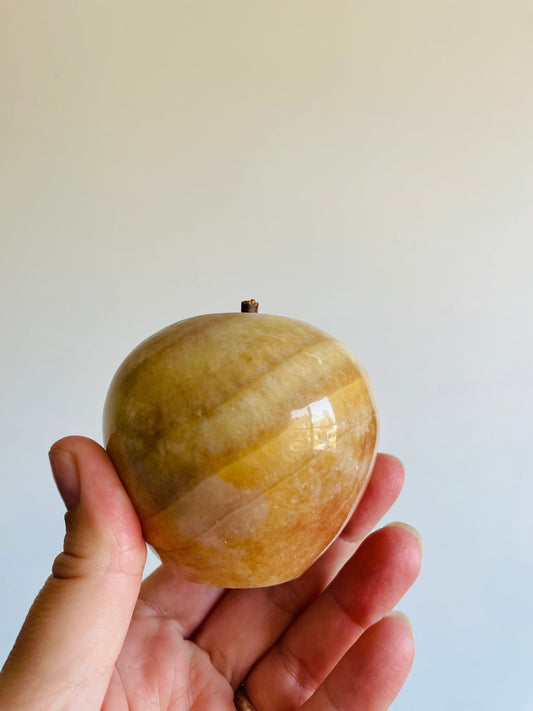 Polished Alabaster Marble Fruit - Dark Apple