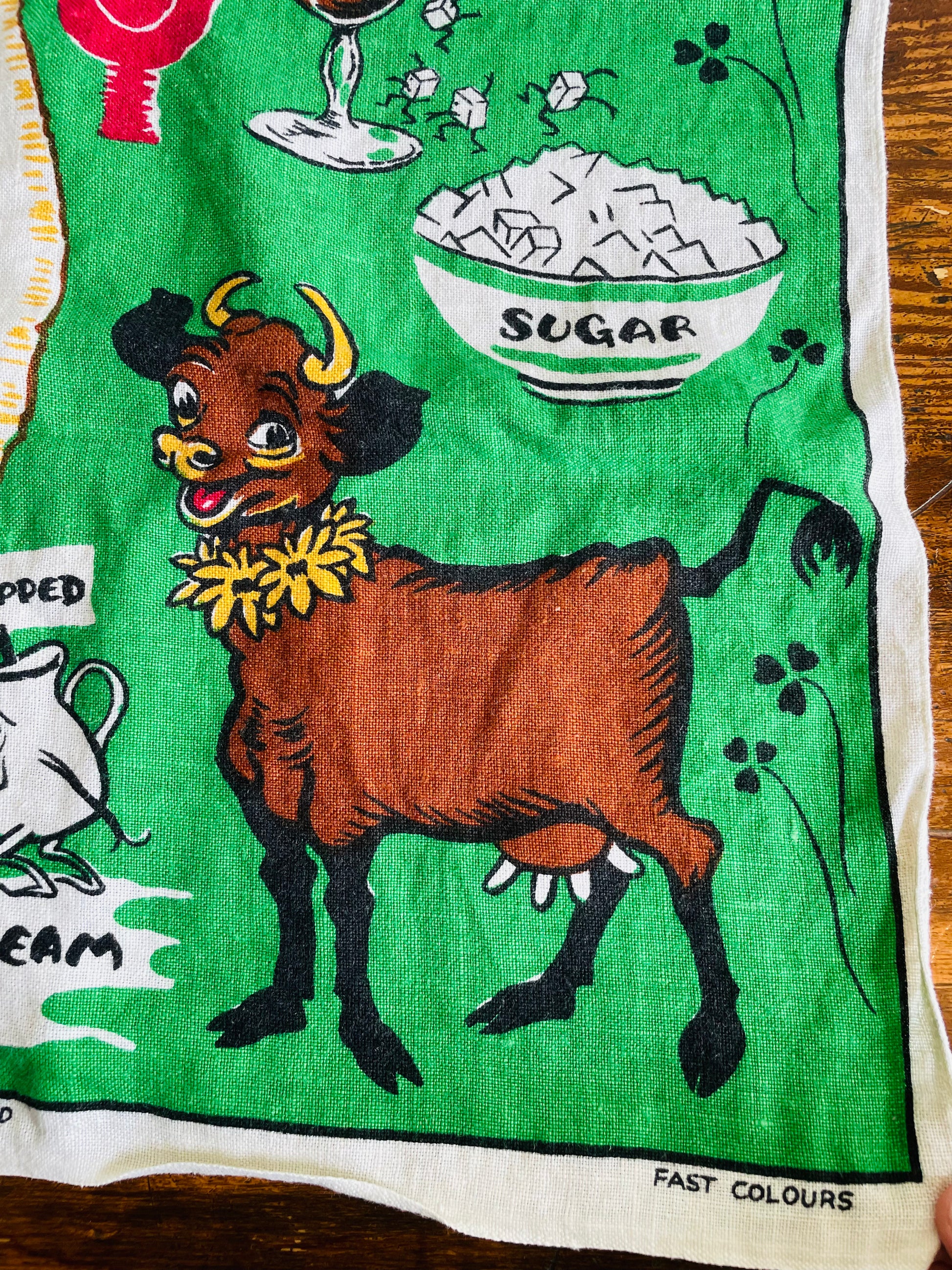 Pure Linen Tea Towel with Irish Coffee Recipe Made in Ireland