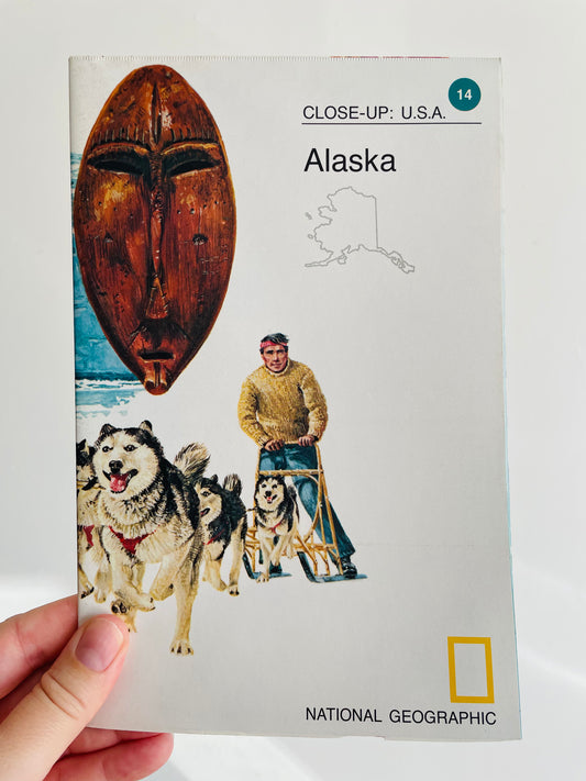 1978 National Geographic Close-Up USA Map - Alaska