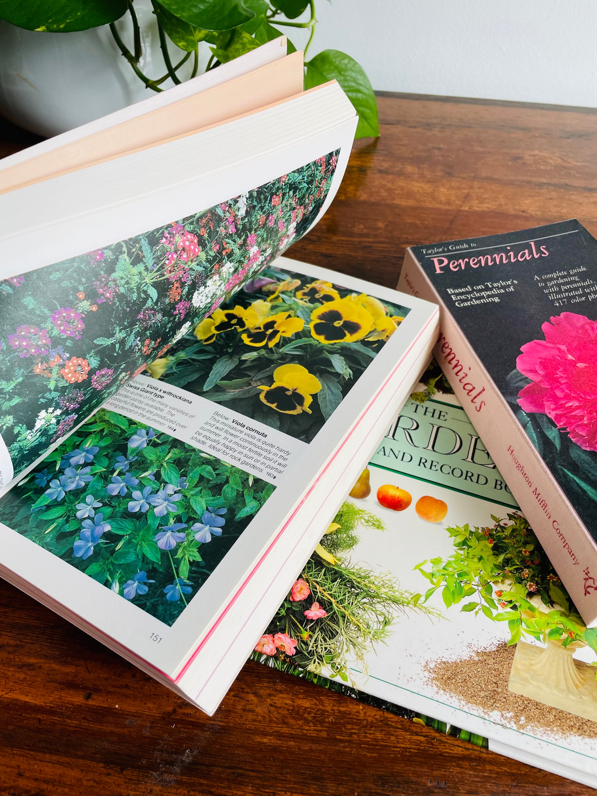 Gardening Vintage Book Bundle - Garden Planner Record Book, Flowers,  Perennials